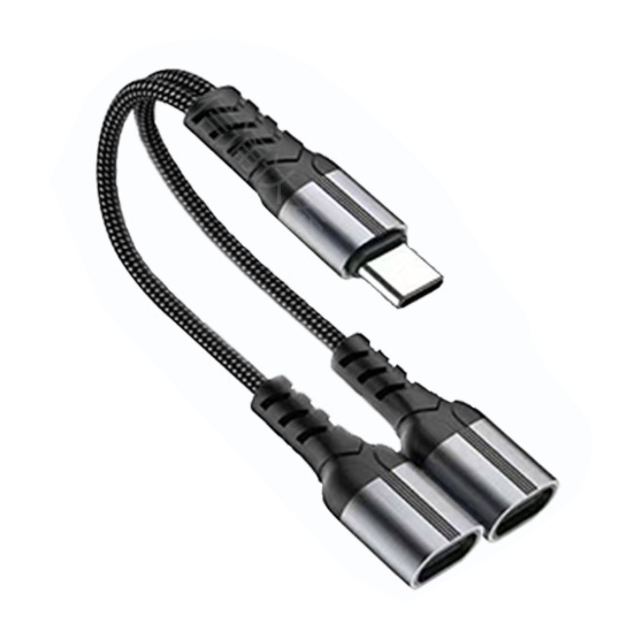 USB C Splitter 1 in 2 Out HiFi Audio Adapter, Dual USB C Headphone and Charger Adapter Support PD Charging Port, Compatible with iPhone Series, Galaxy Series and More