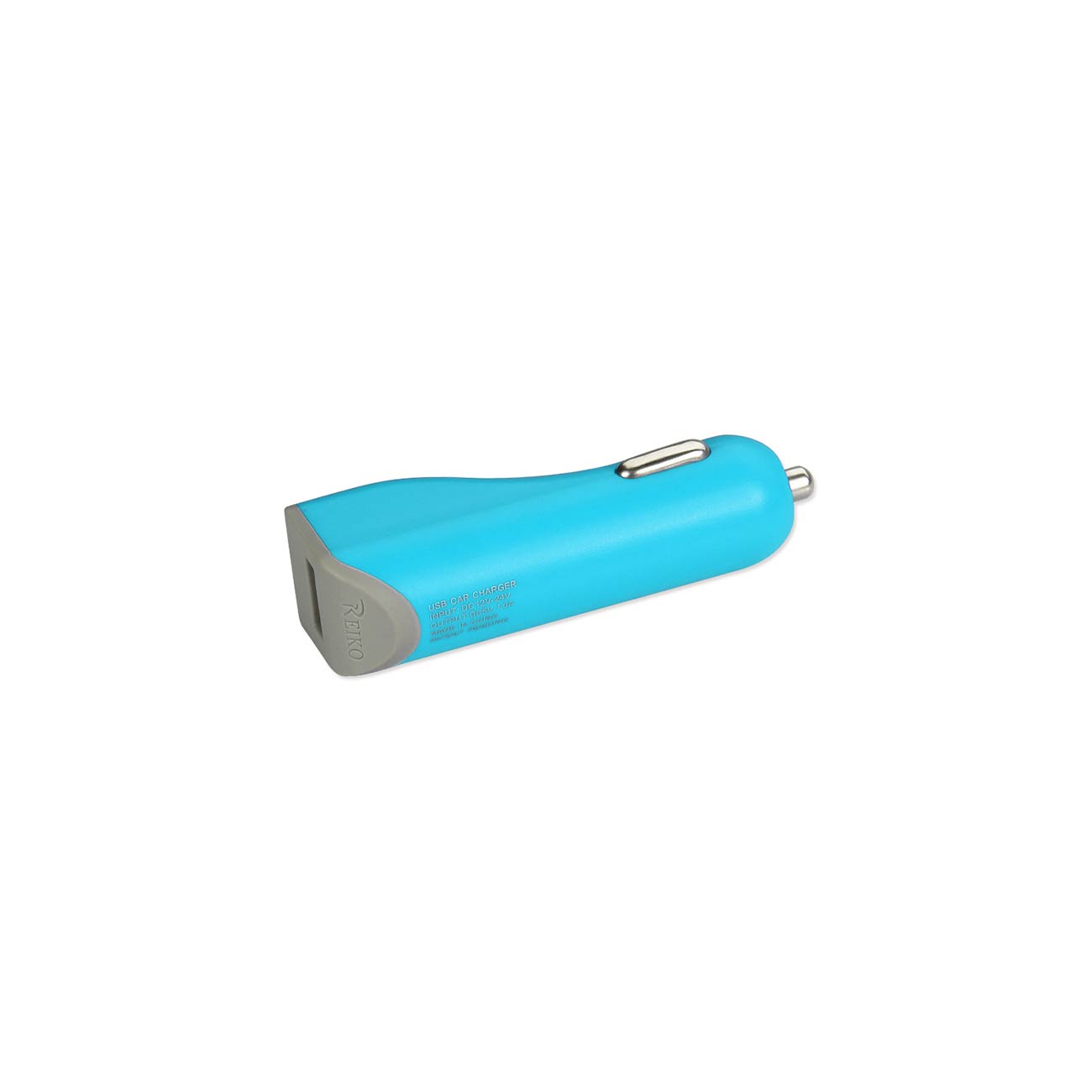 Reiko Micro USB Car Charger with Data USB Cable in Blue