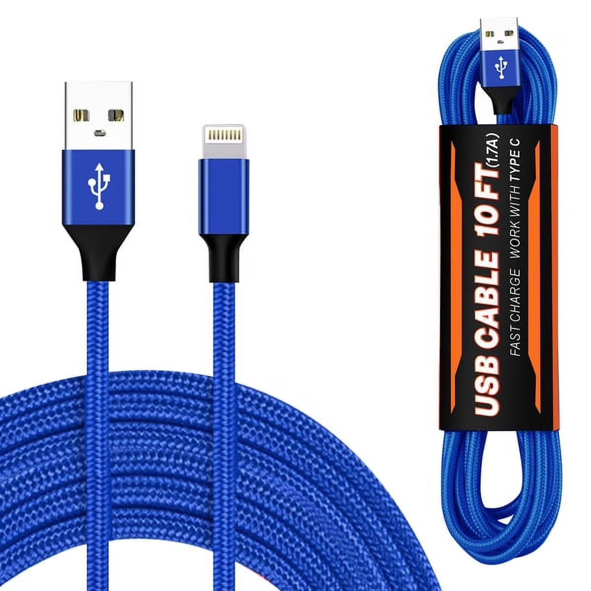 10FT USB Cable for IOS in Blue