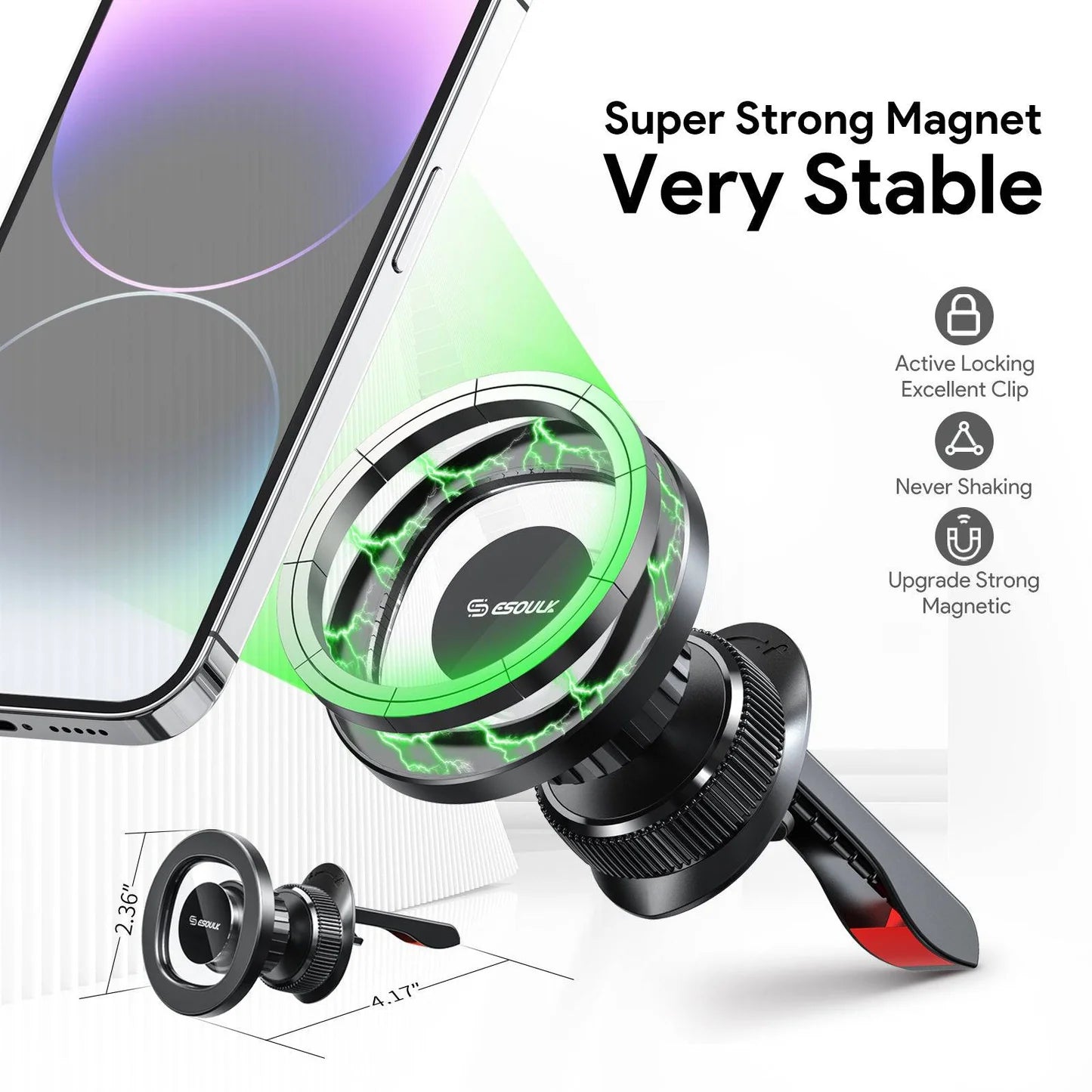 Air Vent Magnetic Car Phone Holder – view 3