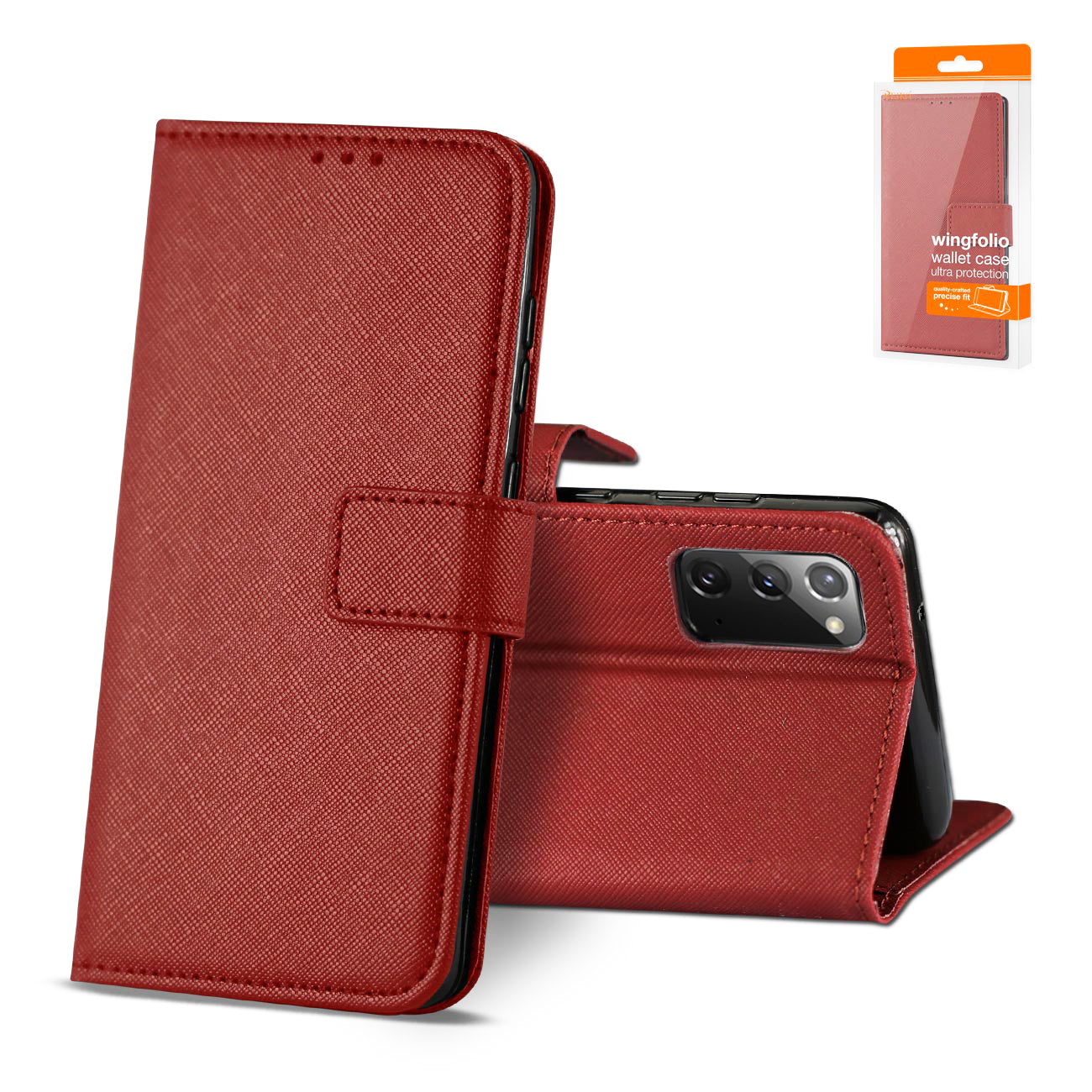 Slim Stand Case with Card Holder Slots Samsung Galaxy NOTE 20 in Red