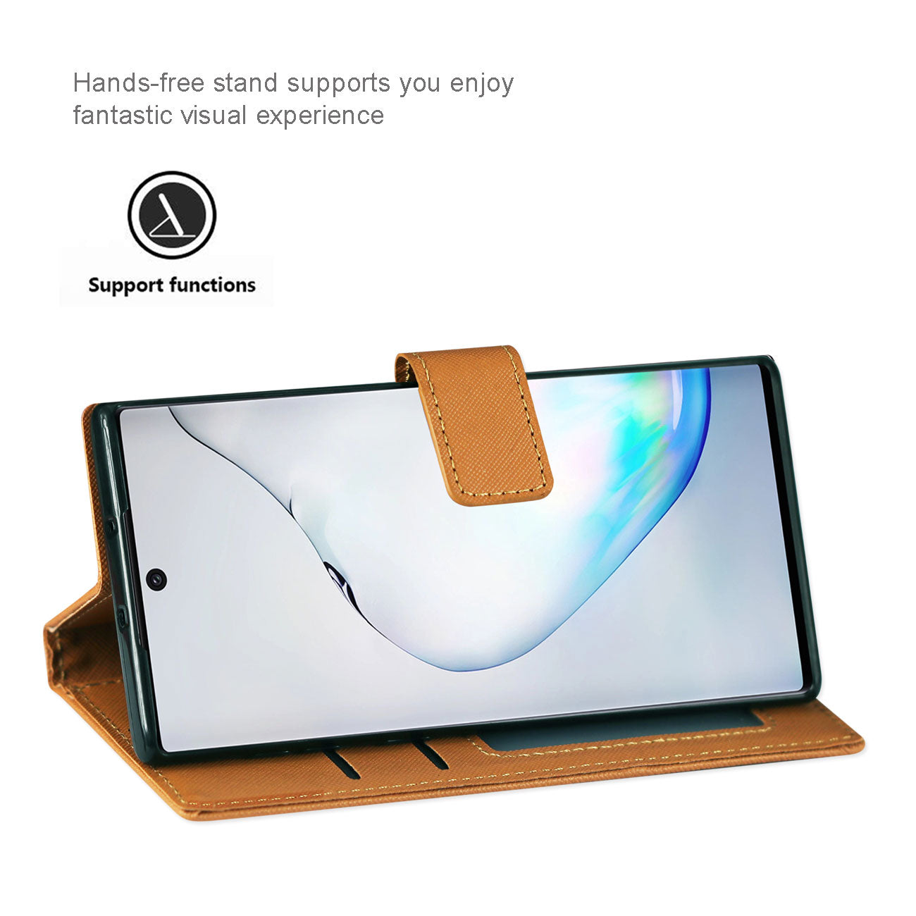 Reiko Samsung Galaxy NOTE 10 3-In-1 Wallet Case In BROWN – view 4