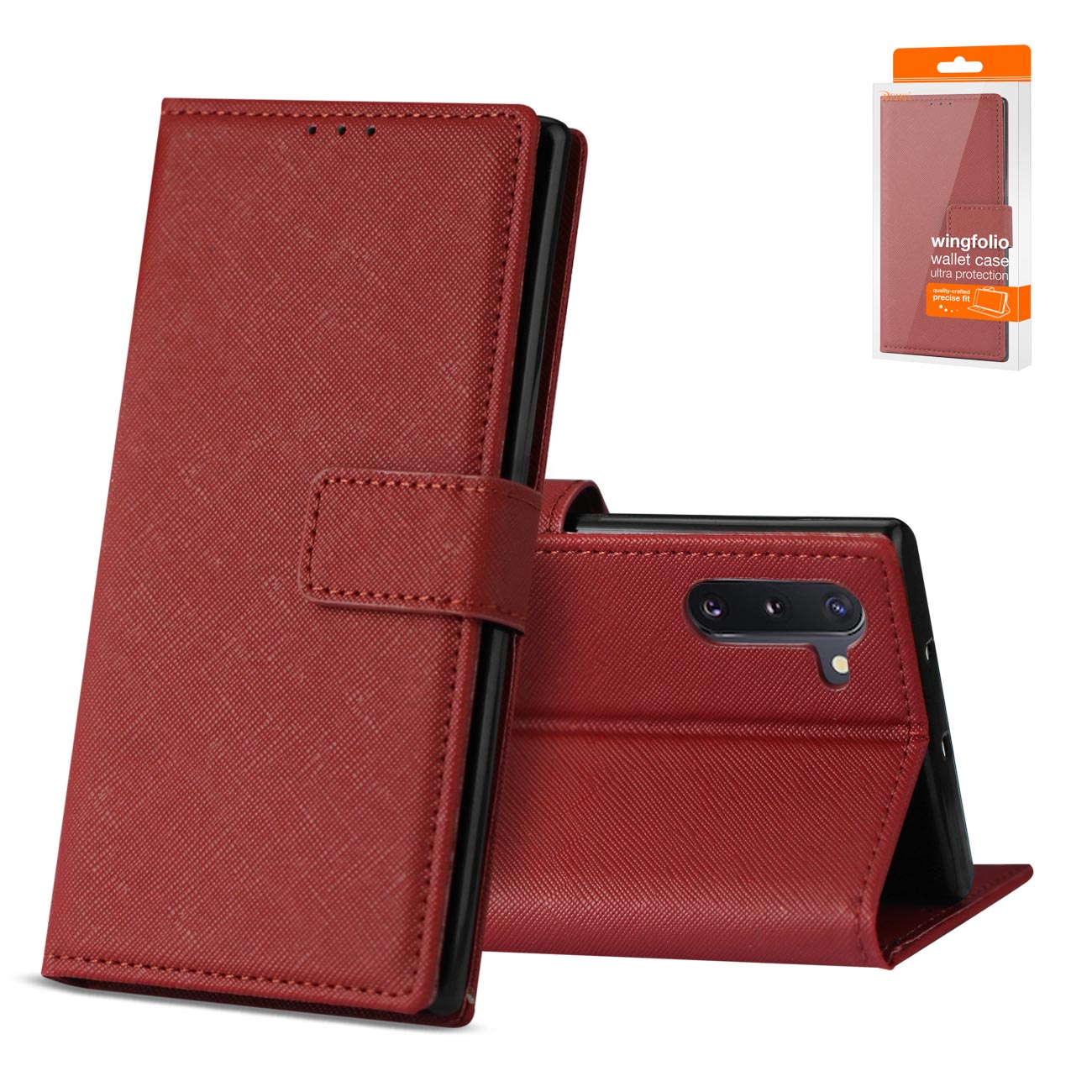 Reiko Samsung Galaxy NOTE 10 3-In-1 Wallet Case In RED