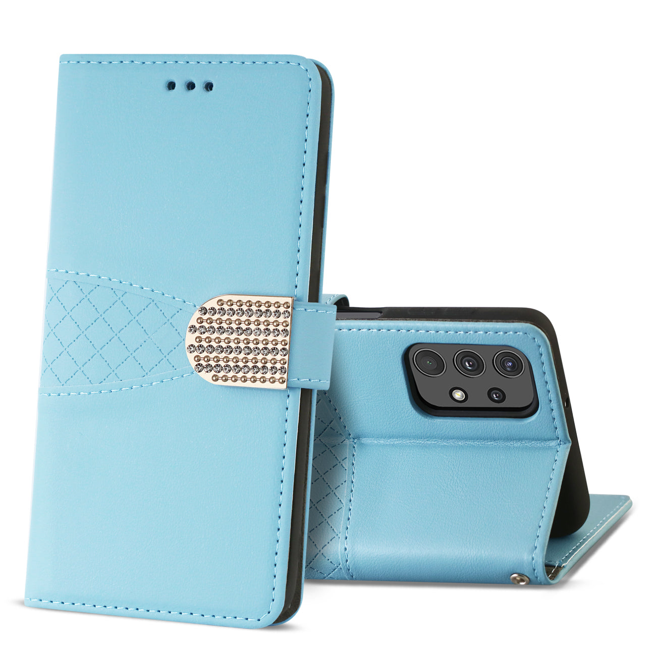 Reiko Samsung Galaxy A32 5G 3-In-1 Wallet Case in Blue