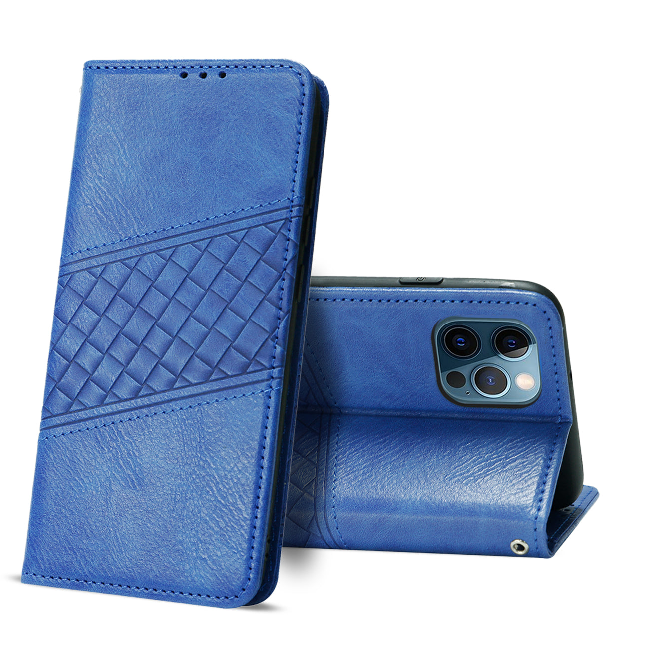 Reiko Apple iPhone 12 Pro Max 3-In-1 Wallet Case in Blue