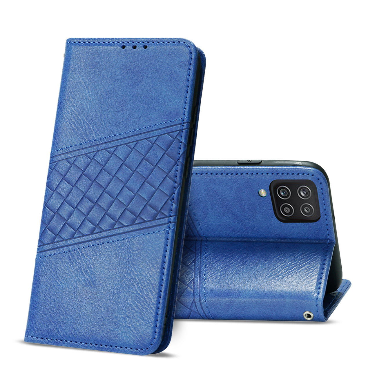Reiko Samsung Galaxy A12/5G 3-In-1 Wallet Case in Blue