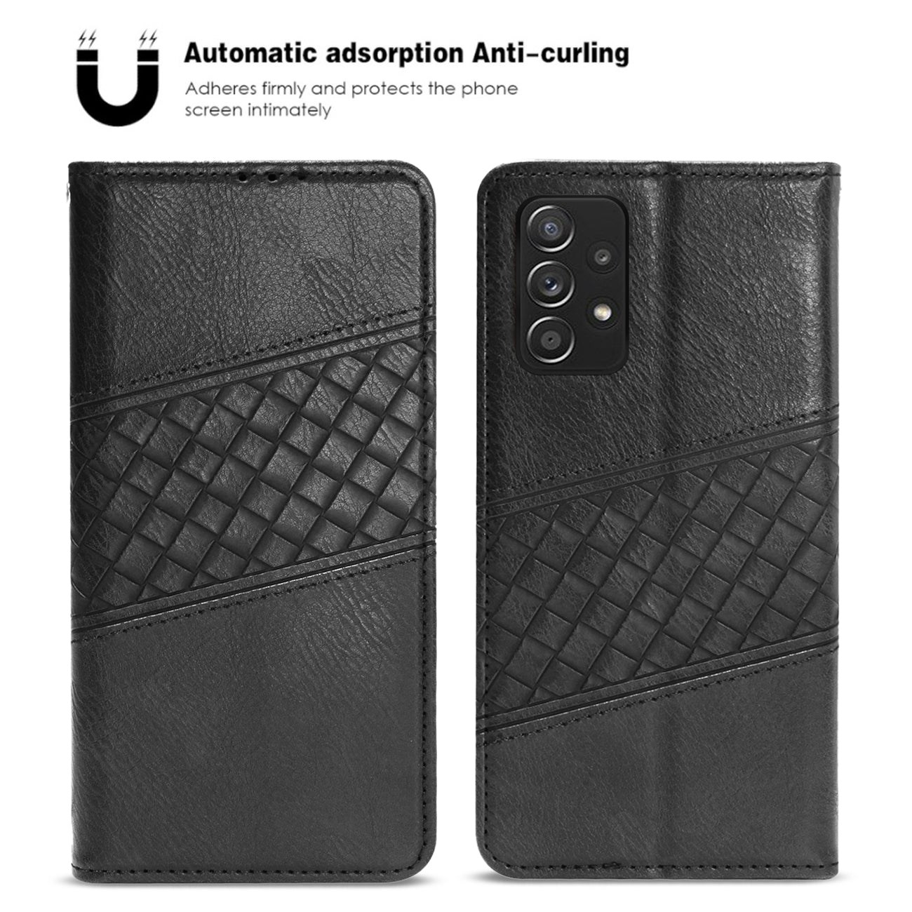 Reiko Samsung Galaxy A52/5G 3-In-1 Wallet Case in Black – view 2