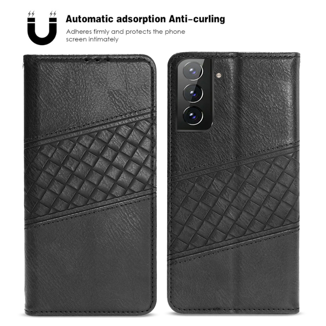 Reiko Samsung Galaxy S21 FE 3-In-1 Wallet Case in Black – view 2