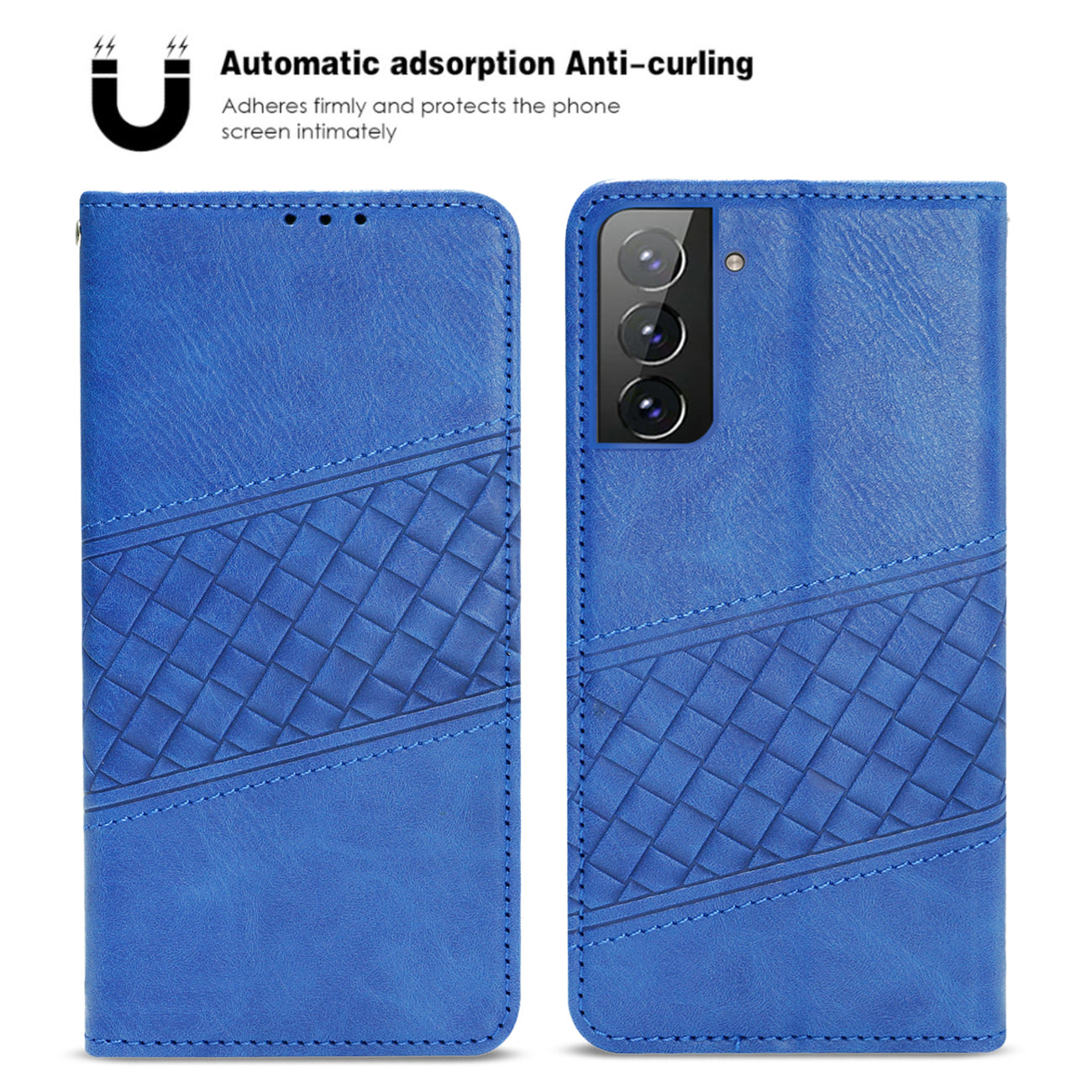 Reiko Samsung Galaxy S21 FE 3-In-1 Wallet Case in Blue – view 2