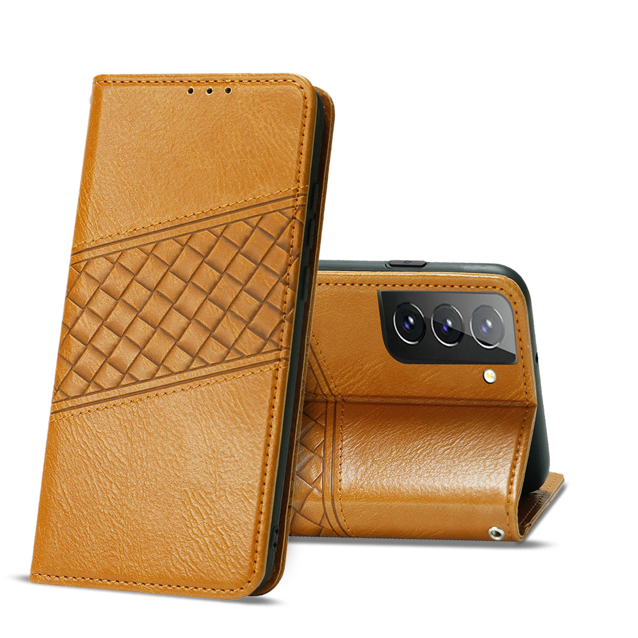 Reiko Samsung Galaxy S21 FE 3-In-1 Wallet Case in Brown