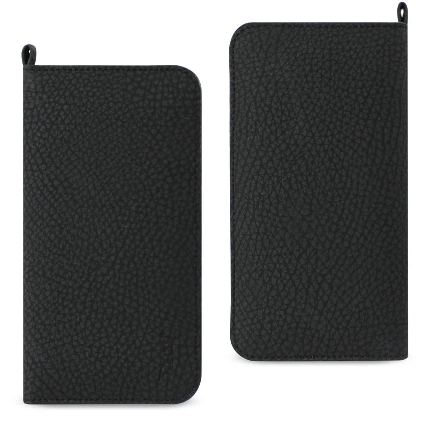 Reiko Universal Wallet Phone Case with Side Pockets and Magnetic Flap for Samsung Note 5 (6.180x3.15x0.45 Inches) in Black