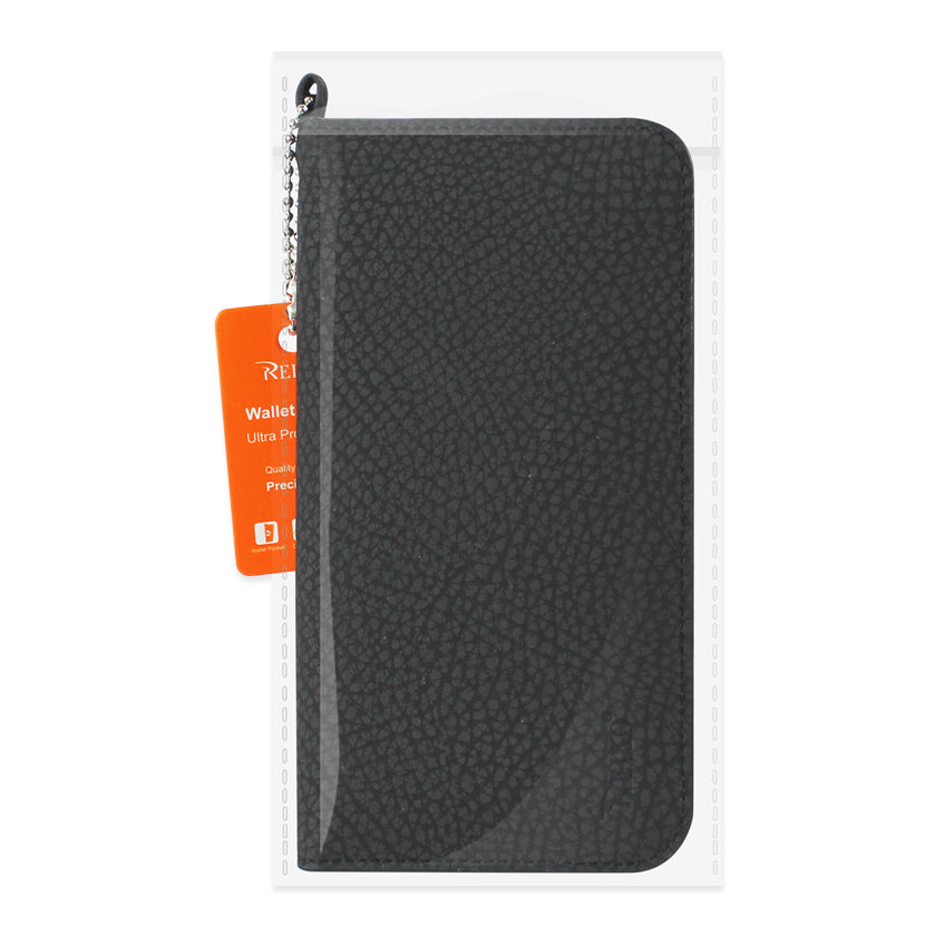 Reiko Universal Wallet Phone Case with Side Pockets and Magnetic Flap for Samsung Note 5 (6.180x3.15x0.45 Inches) in Black – view 4