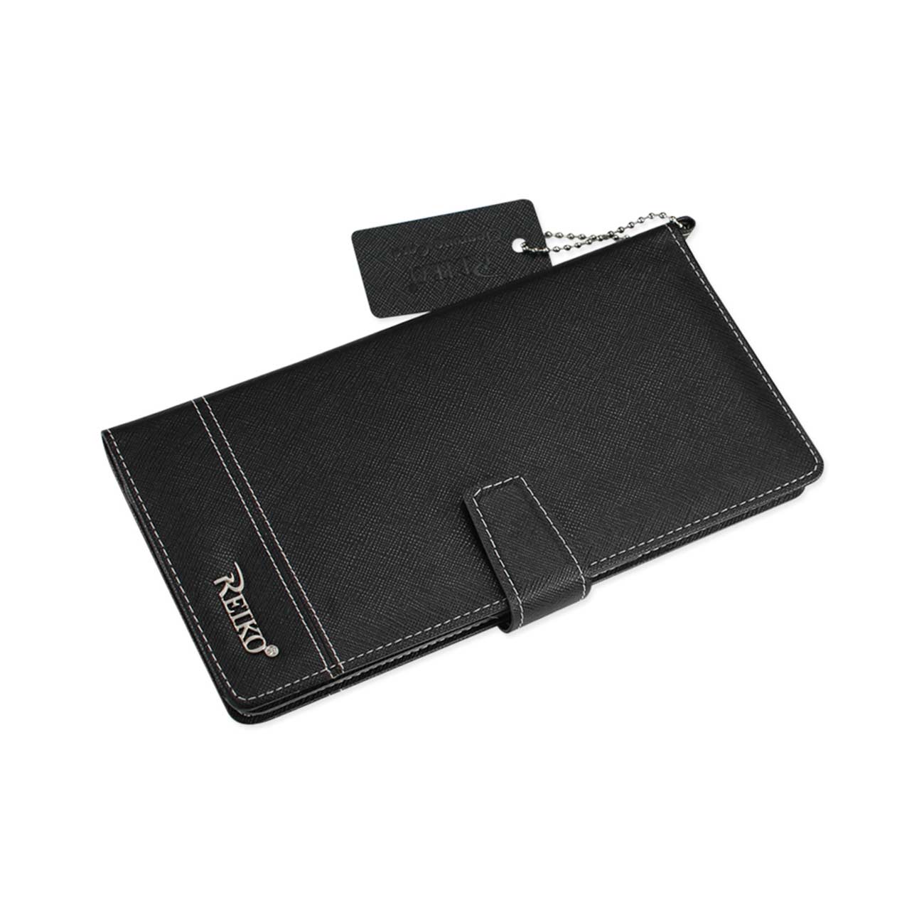 Reiko iPhone 6/ 6S Two Tone Super Wallet Case with Multiple Card Slots in Orange Navy – view 3