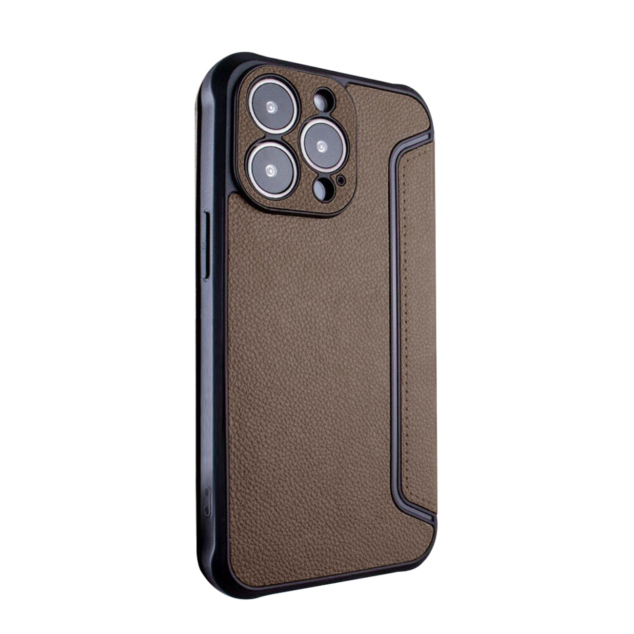 Magnetic wallet Leather phone case for Apple iPhone 14 Pro in Brown