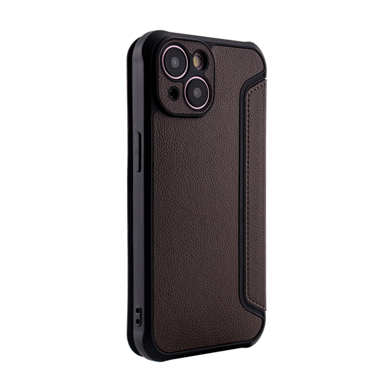 Magnetic wallet Leather phone case for Apple iPhone 15 in Brown