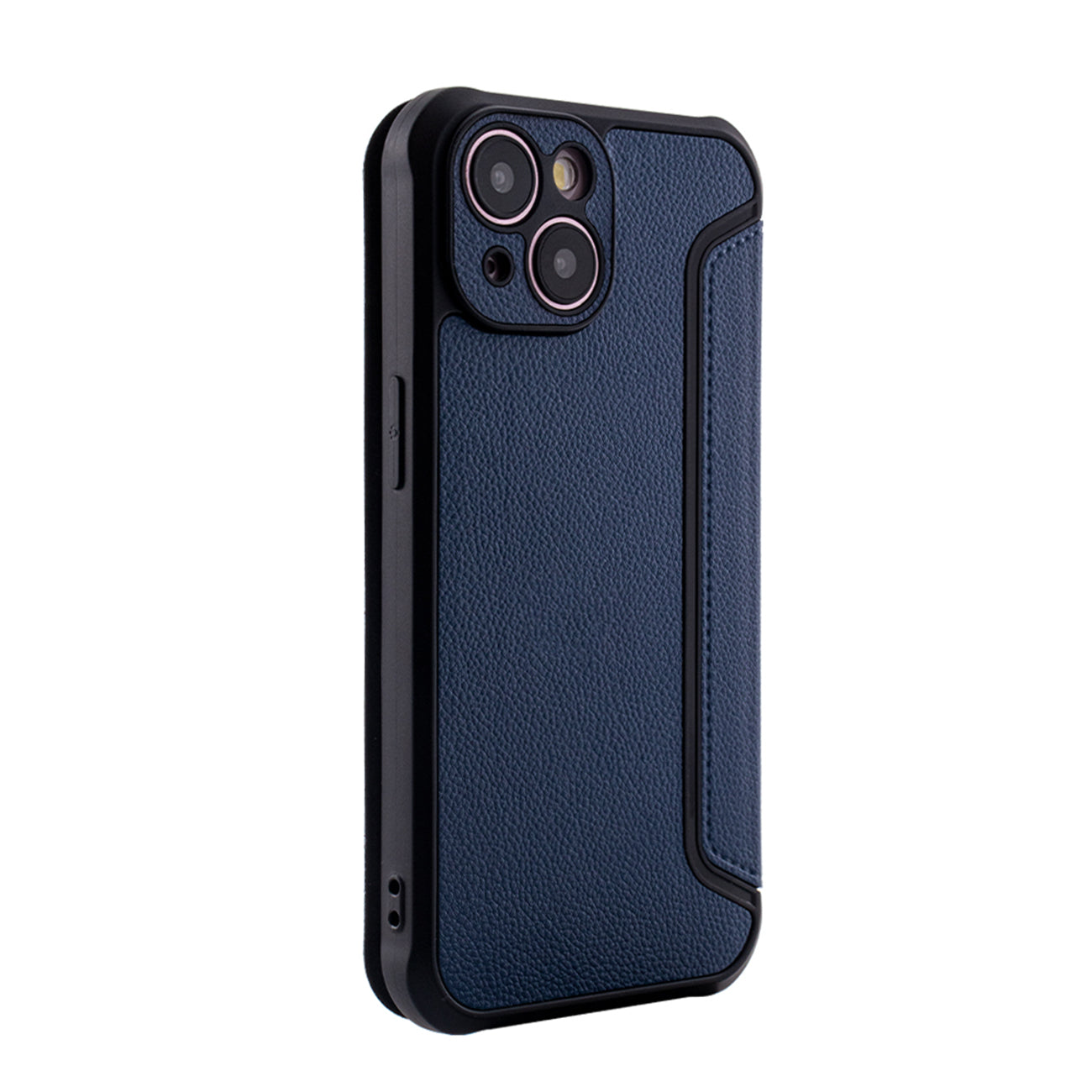 Magnetic wallet Leather phone case for Apple iPhone 15 in Navy
