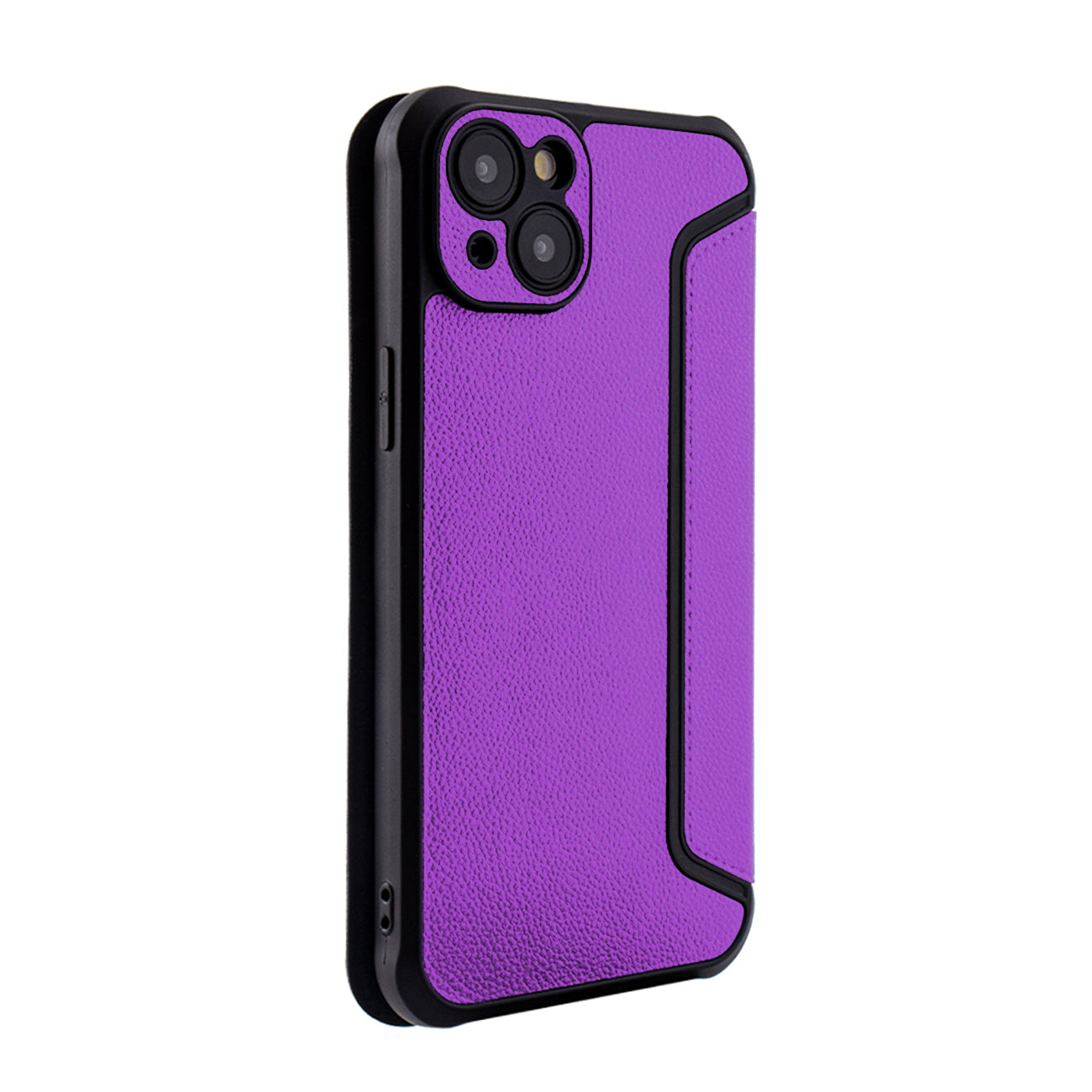 Magnetic wallet Leather phone case for Apple iPhone 15 Plus in Purple
