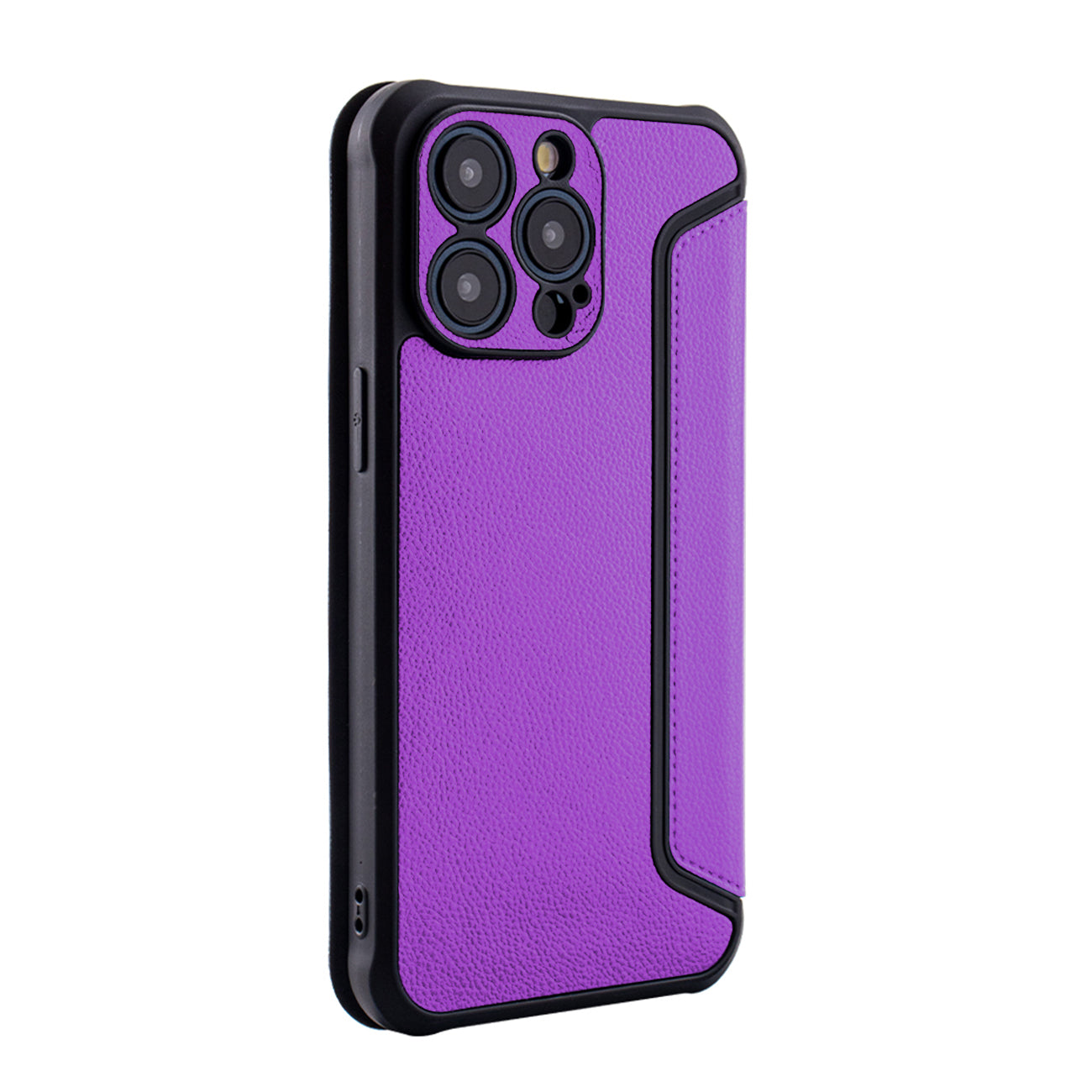 Magnetic wallet Leather phone case for Apple iPhone 15 Pro Max in Purple