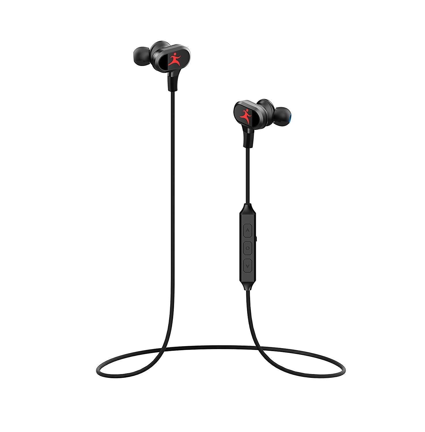 Wireless Sport Earphones with Magnetic Controlled Switch in Red