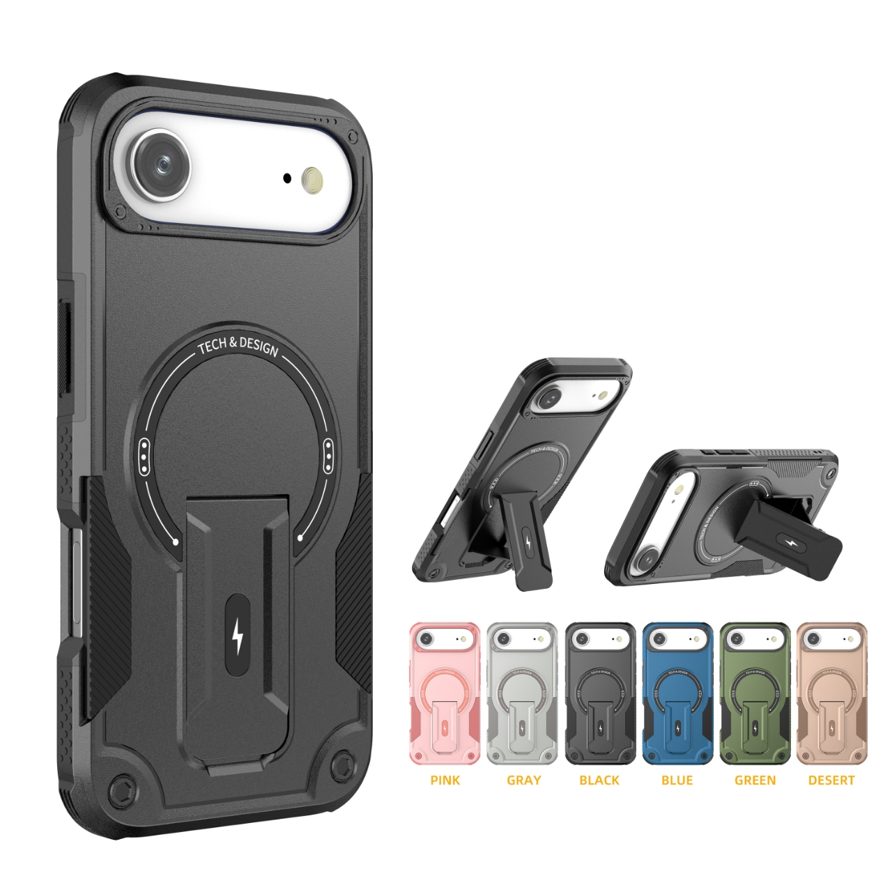TPU PC kickstand Magnetic Phone Case – view 2
