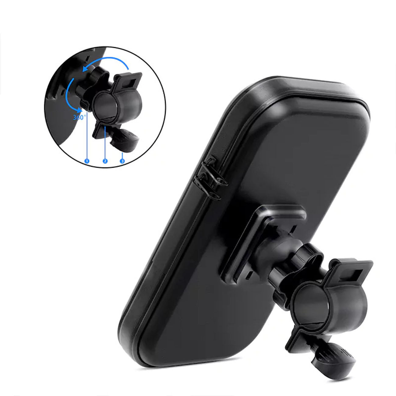 360 degree Rotation Universal Detachable Bicycle Motorbike holder 6.3 inch Cell Phone Holder – view 3
