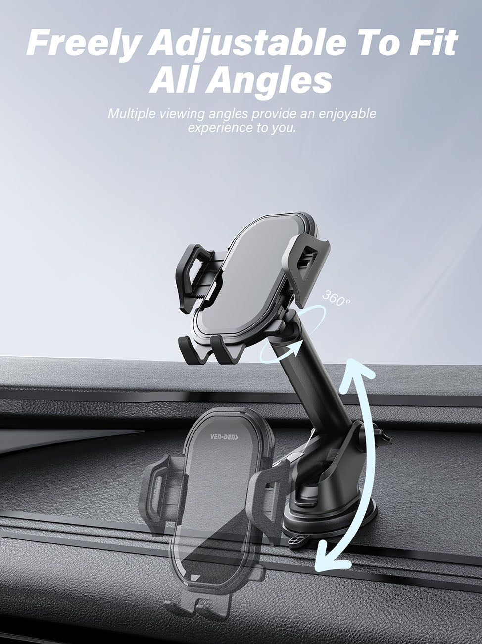 Universal Phone Holder for Dashboard or Windshield Clip Type Strong Anti-Shake Foldable for Phones – view 5