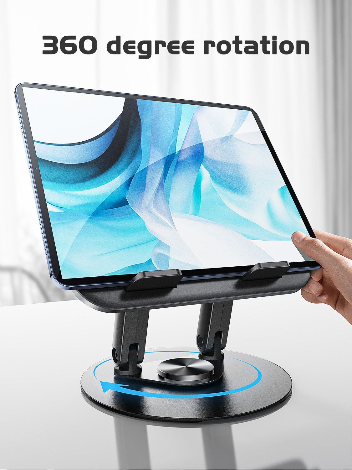 stable ABS tablet Phone Stand, Universal Smartphone Holder for tablet, laptop in black – view 6