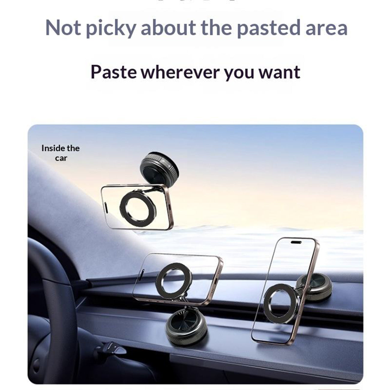 Universal High Quality Magnetic Phone holder, Strong Magnetic, Stable Anti-shake holder for Smartphones – view 2