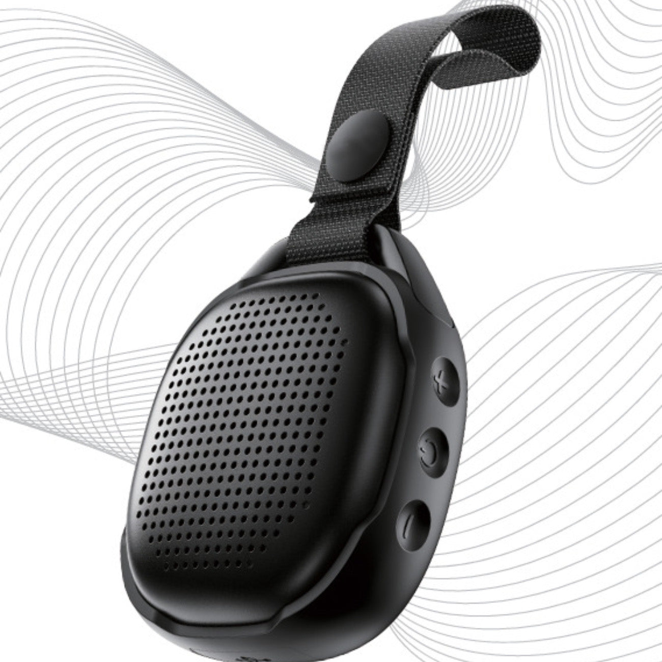 New Arrival portable lightweight Speaker, long battery life, clear sound, used for Home/ Outdoor/ Party in black