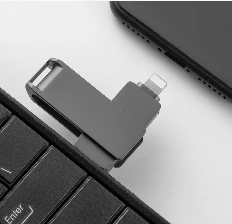16GB Cell Phone USB Flash Drive in Silver – view 2