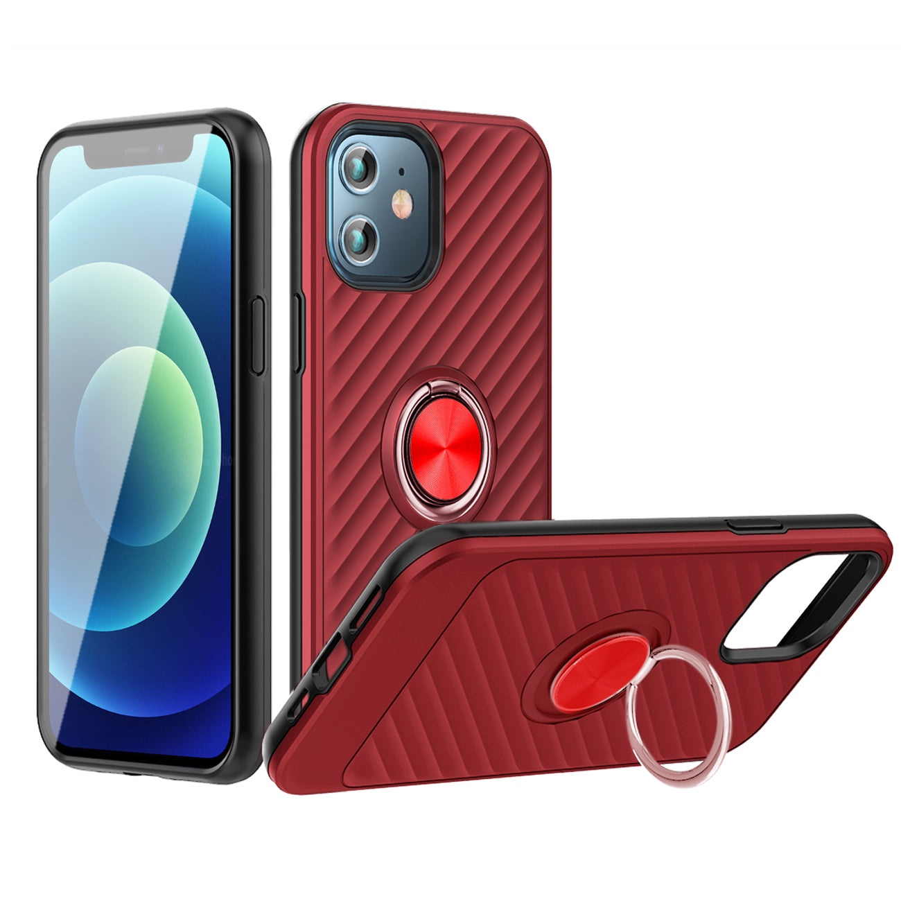 Phone Case with Ring Holder iPhone 12 MINI in Red