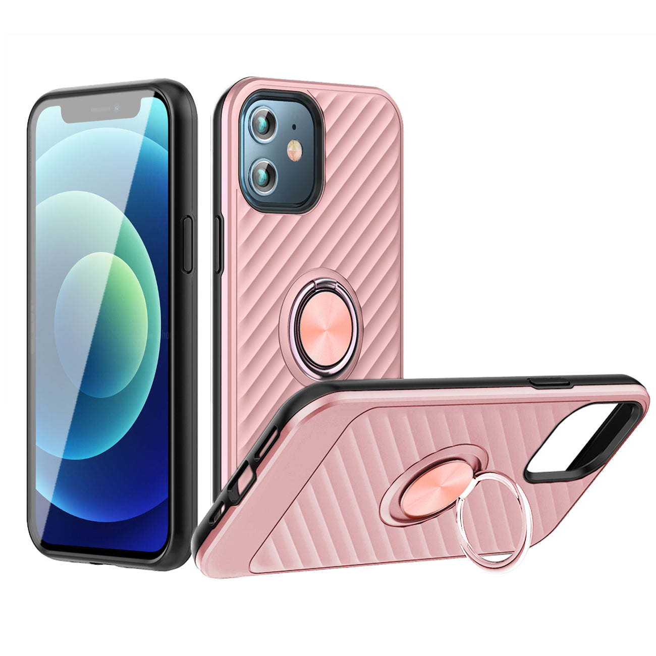 Phone Case with Ring Holder iPhone 12 MINI in Rose Gold