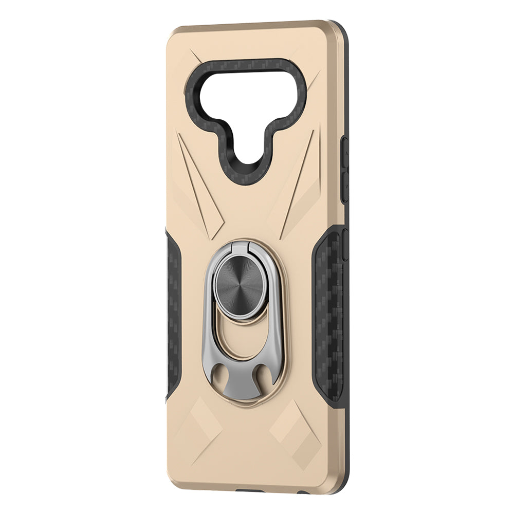 Phone Case with Ring Holder LG K51 Case in Gold