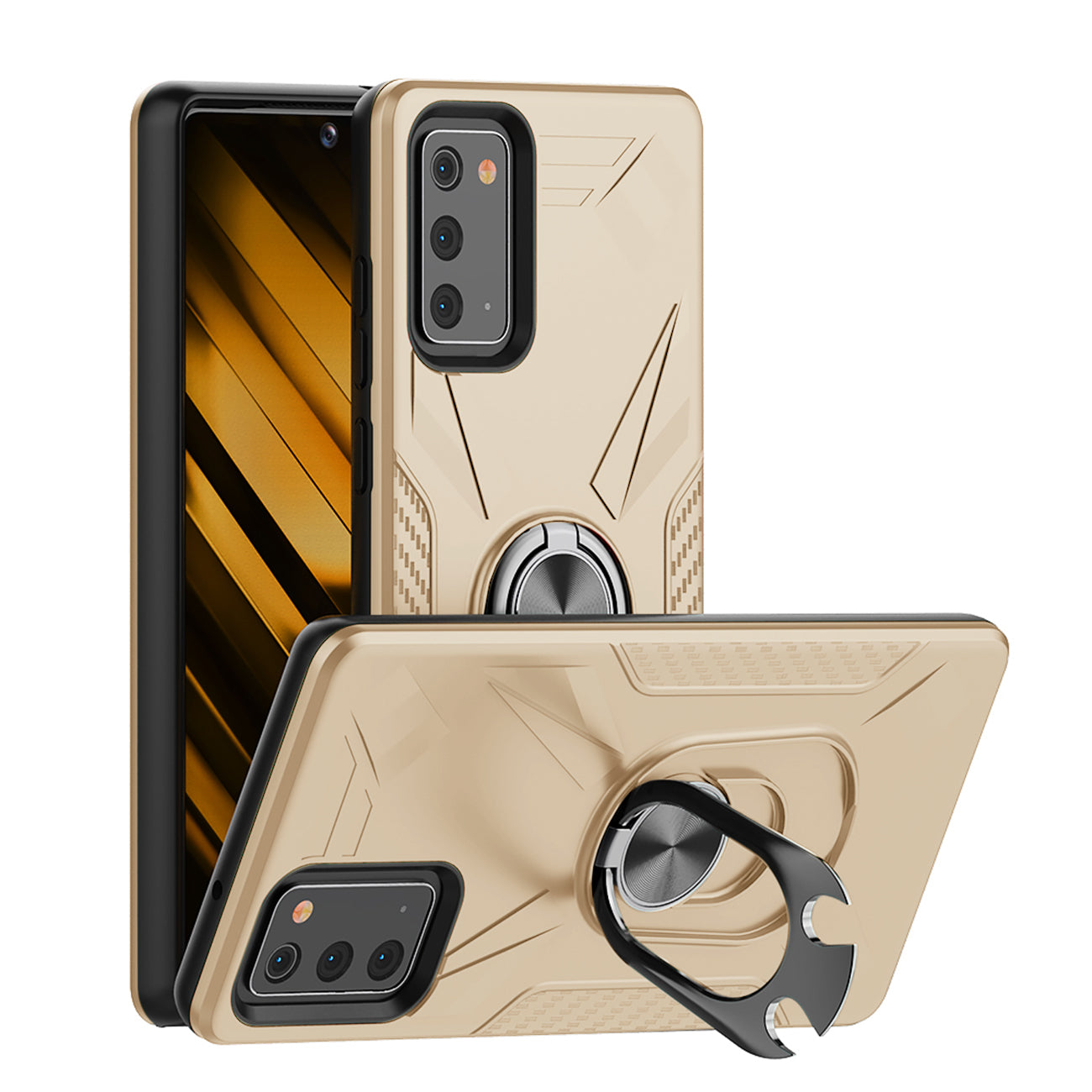 Phone Case with Ring Holder Samsung Galaxy NOTE 20 in Gold