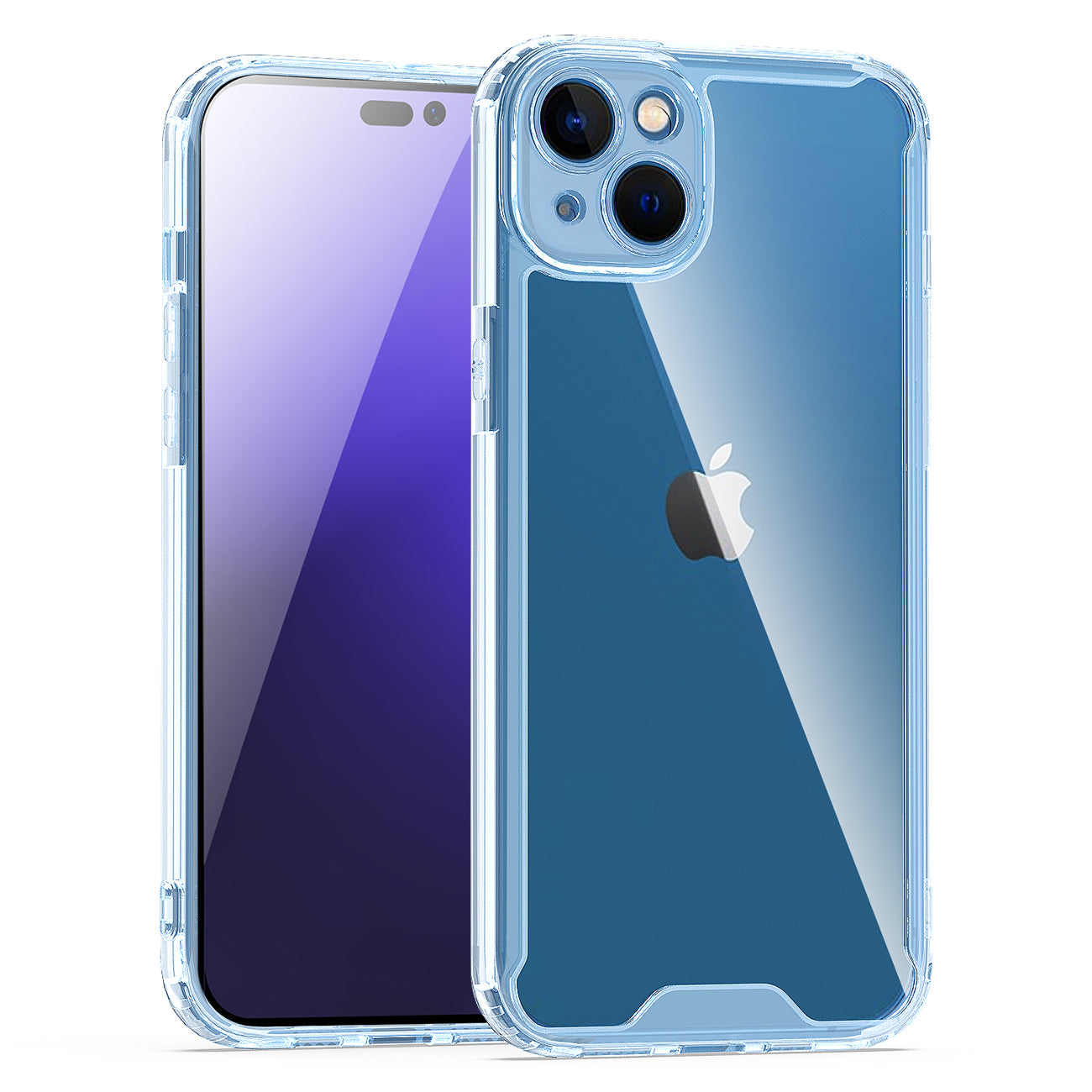 Reiko High Quality 2X Clean PC and TPU Bumper Case in Clear for Apple iPhone 14 Plus