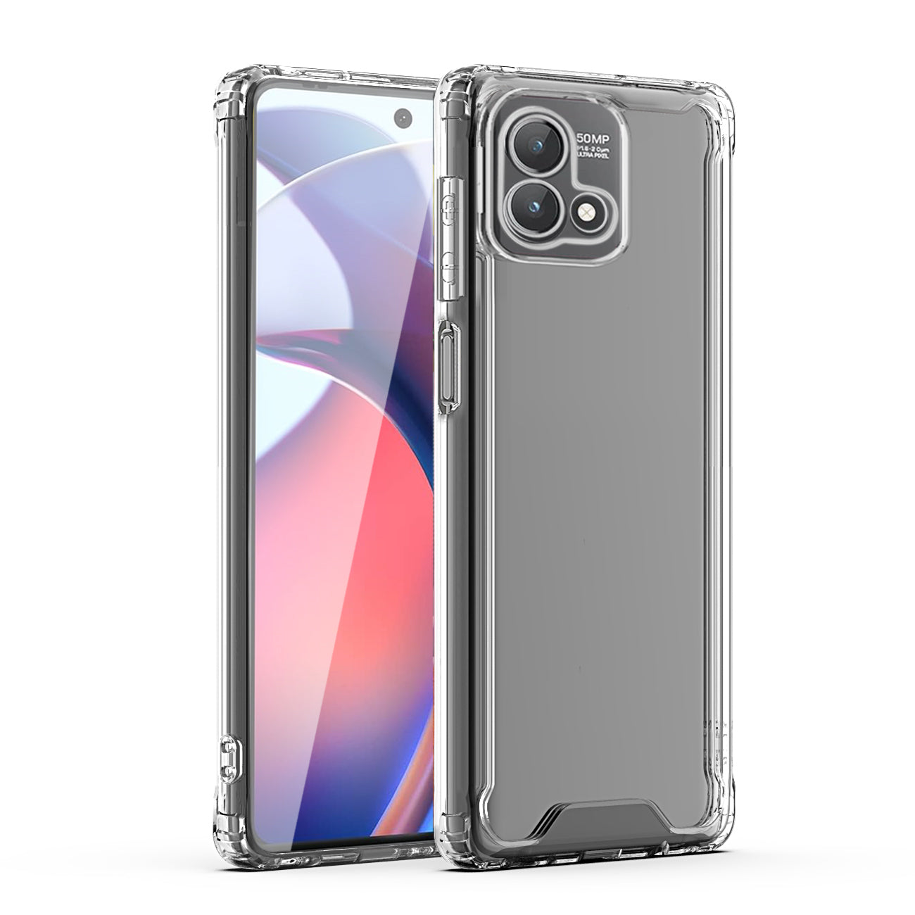 Reiko High Quality 2X Clean PC and TPU Bumper Case in Clear for Motorola Moto G Stylus 5G (2023)