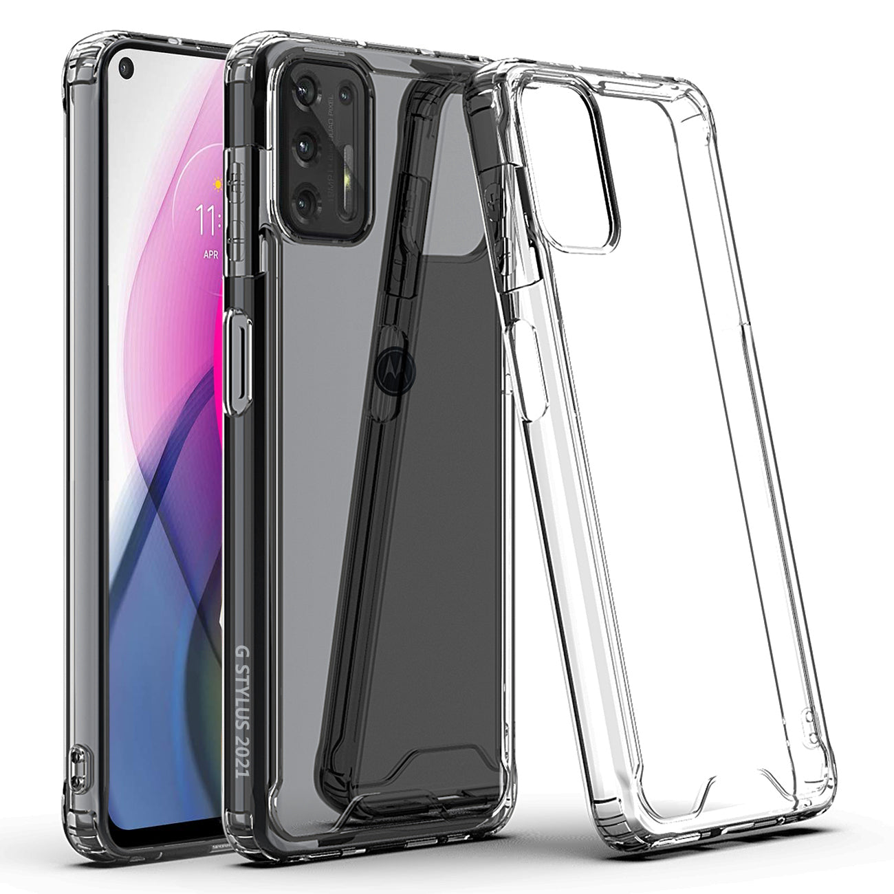 Reiko High Quality 2X Clean PC and TPU Bumper Case in Clear for Samsung Z Fold 5