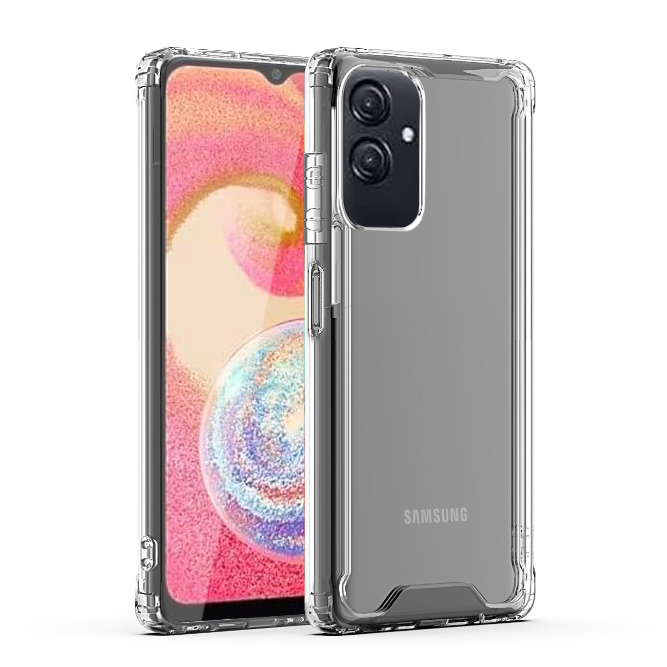 Reiko High Quality 2X Clean PC and TPU Bumper Case in Clear for Samsung Galaxy A04/A04E