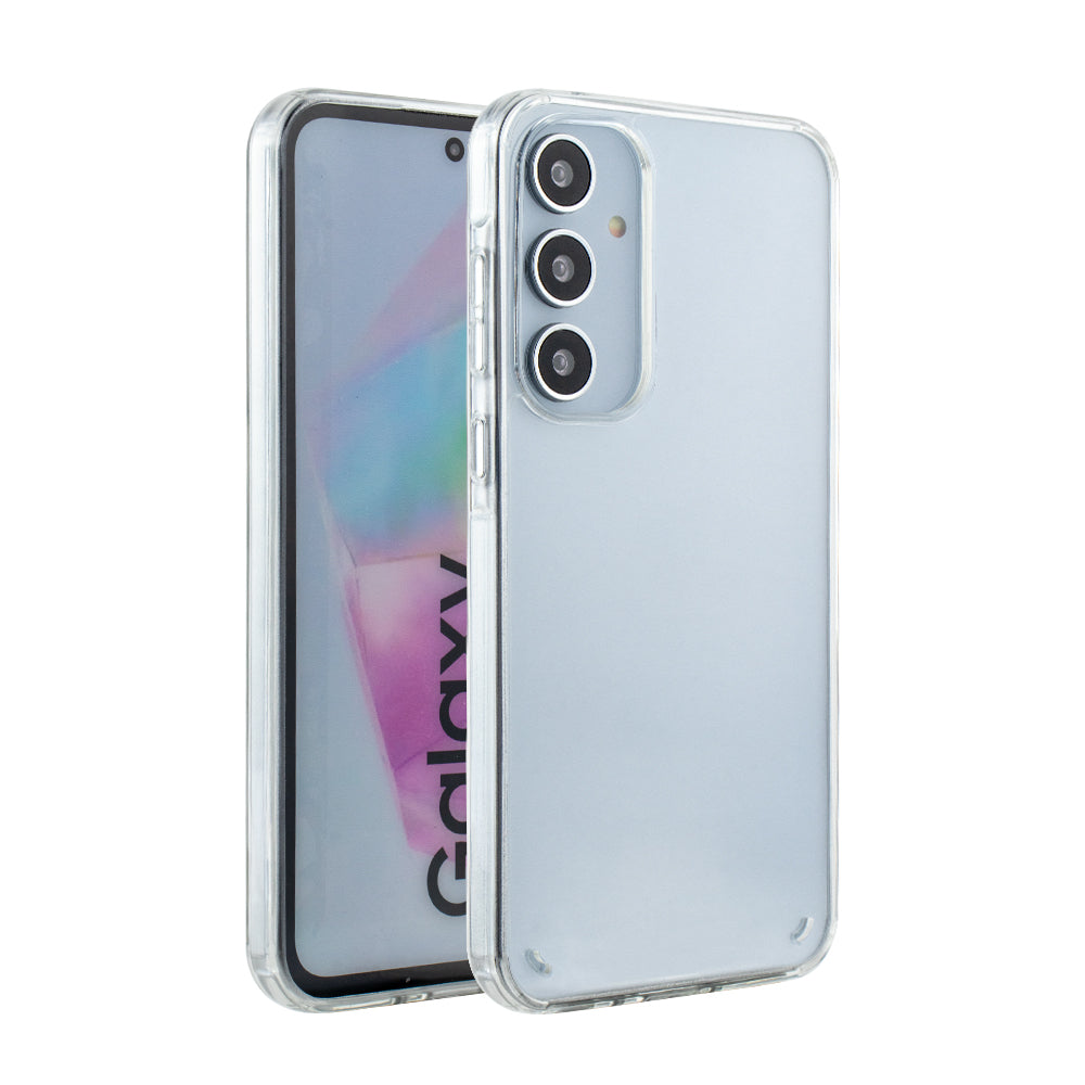 Reiko High Quality 2X Clean PC and TPU Bumper Case in Clear for Samsung Galaxy A35