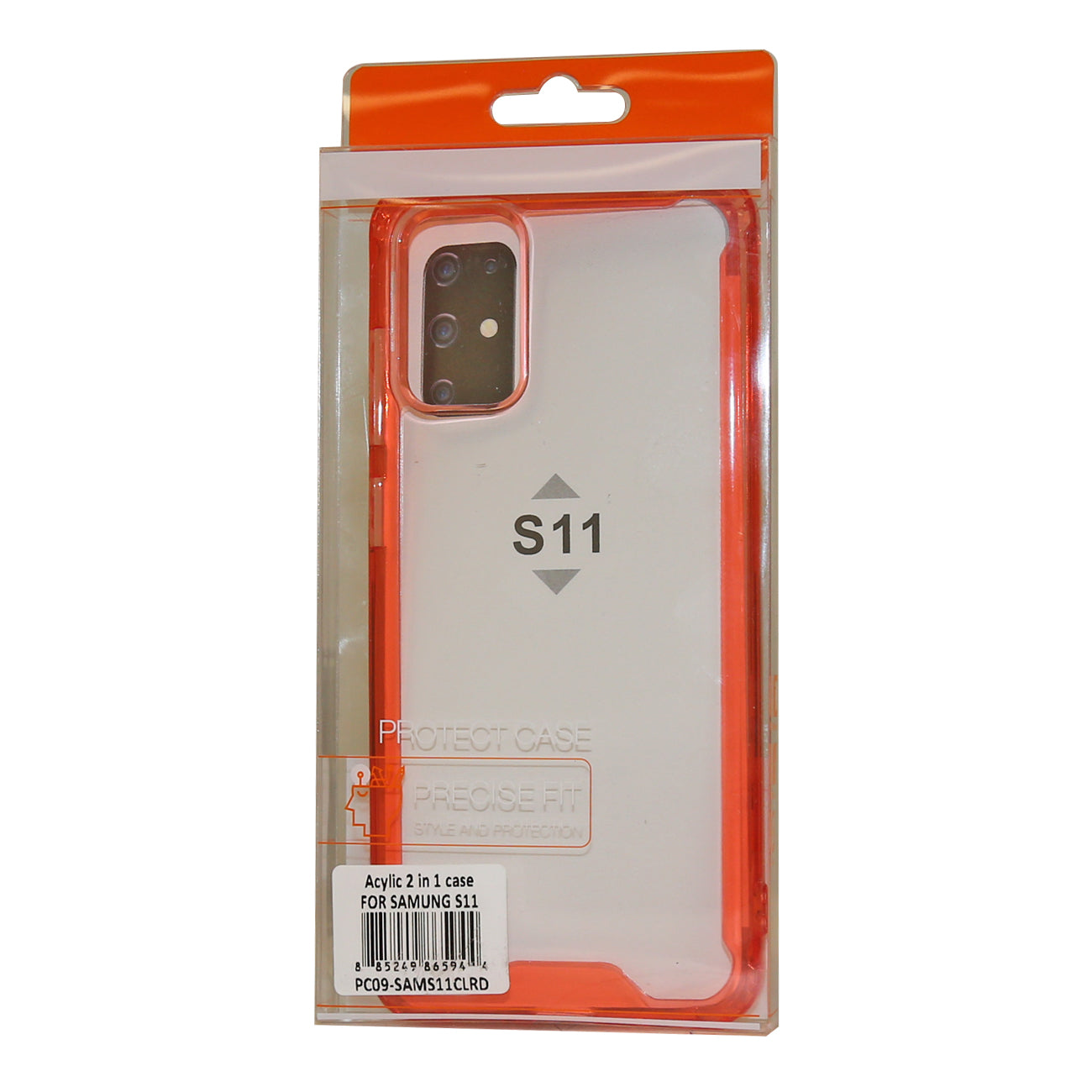 Reiko Samsung S20 Plus High quality Tpu Bumper and Clarity PC Case in Red