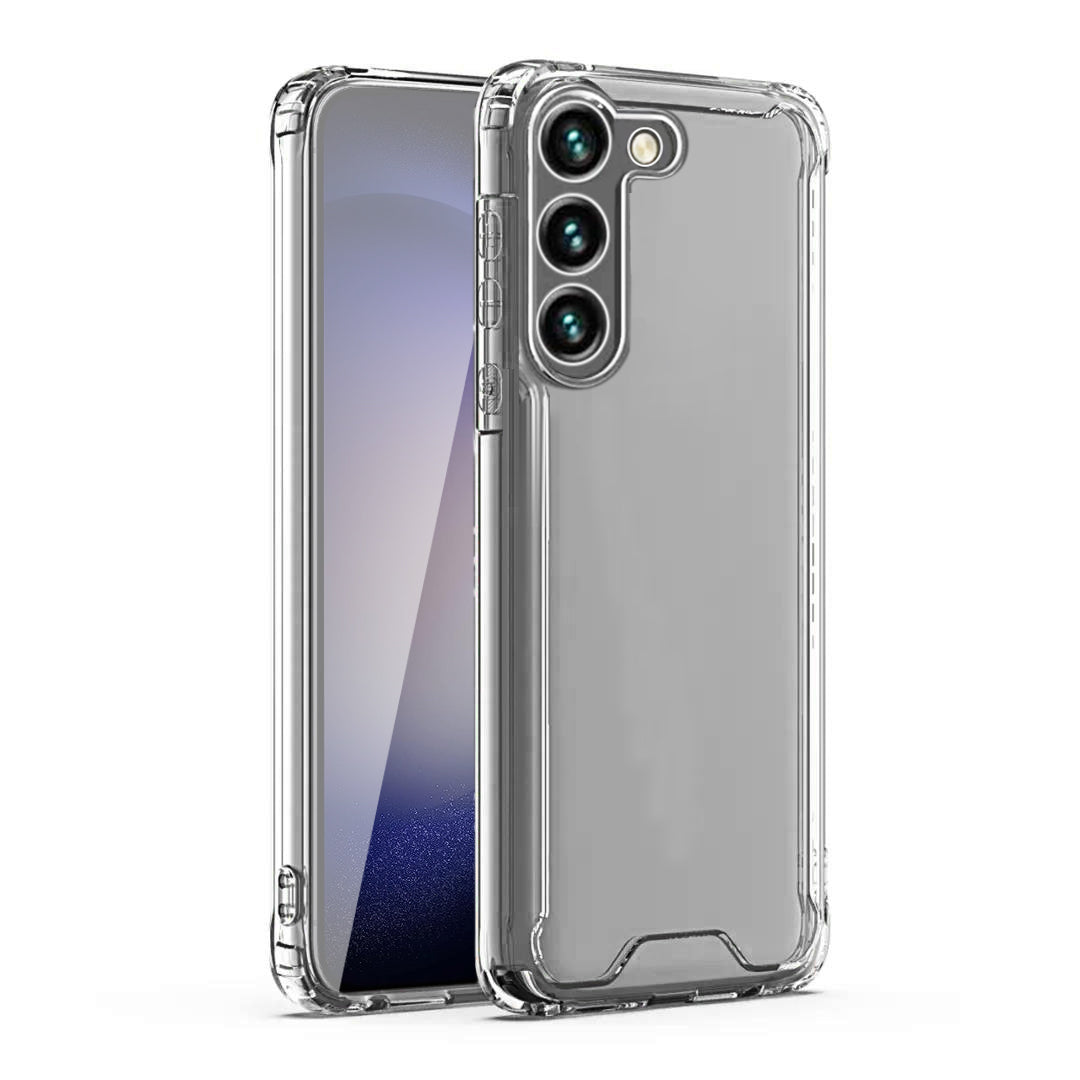 Reiko High Quality 2X Clean PC and TPU Bumper Case in Clear for Samsung Galaxy S23 Plus