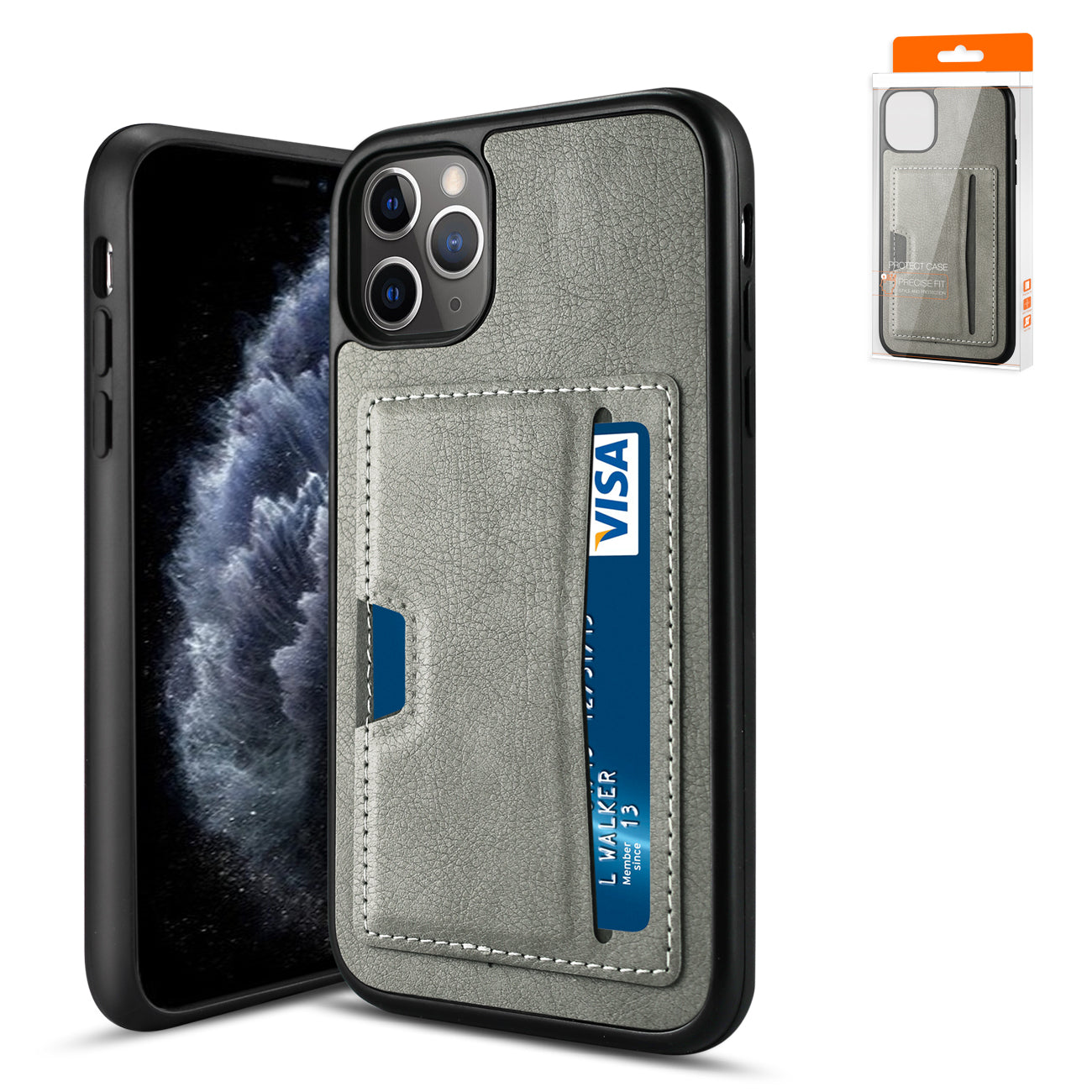 Reiko iPhone 11 Pro Card Pocket Case in Gray