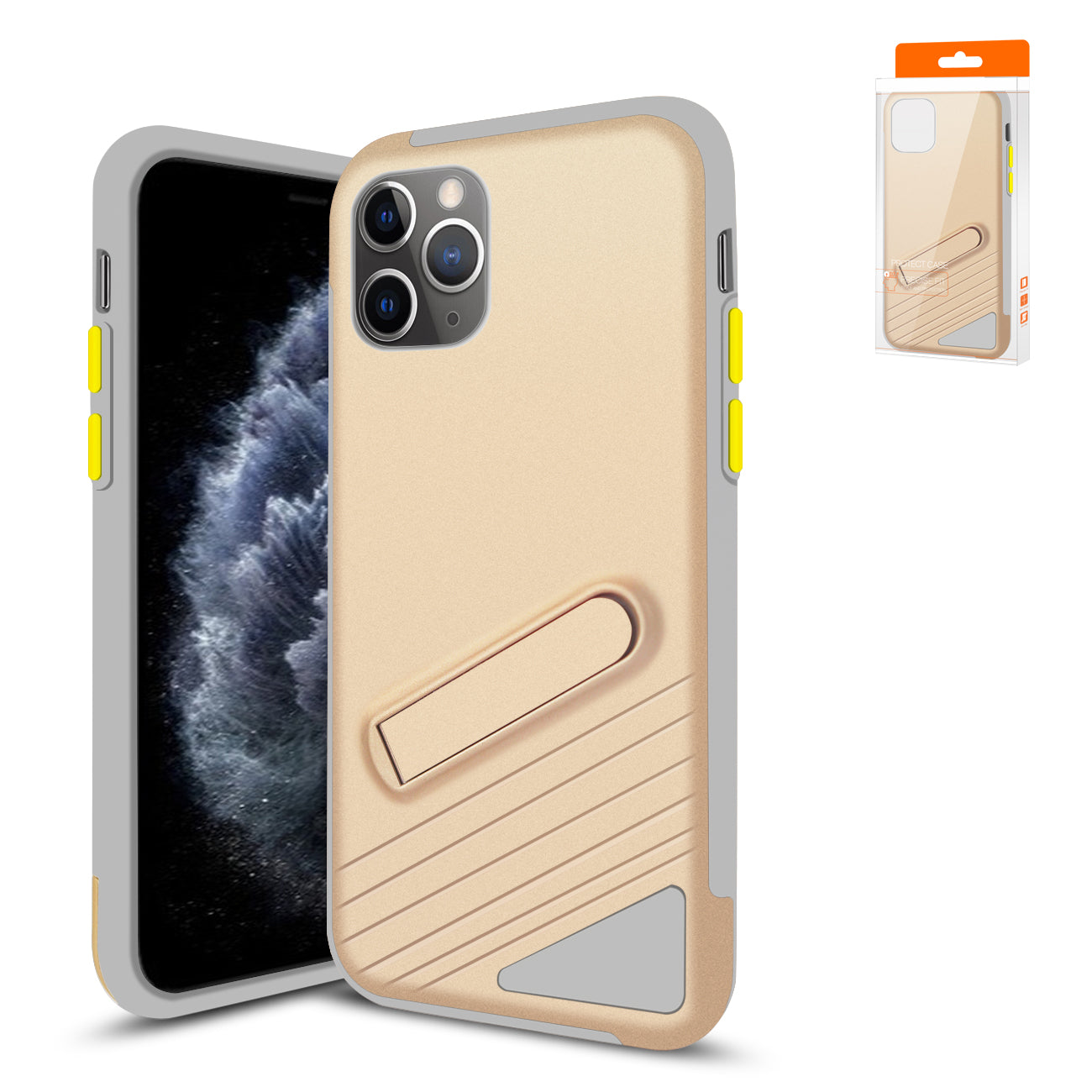 Reiko Apple iPhone 11 Pro Armor Cases in Gold
