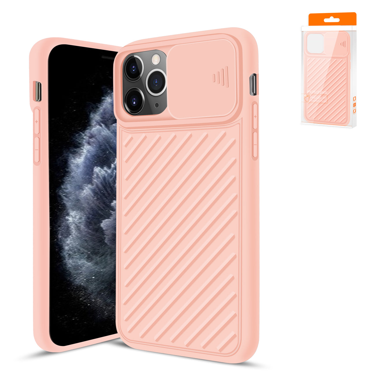 Reiko Camshield Series Case With Slide Camera CoverTpu Case For iPhone 11 Pro Max In PIn k