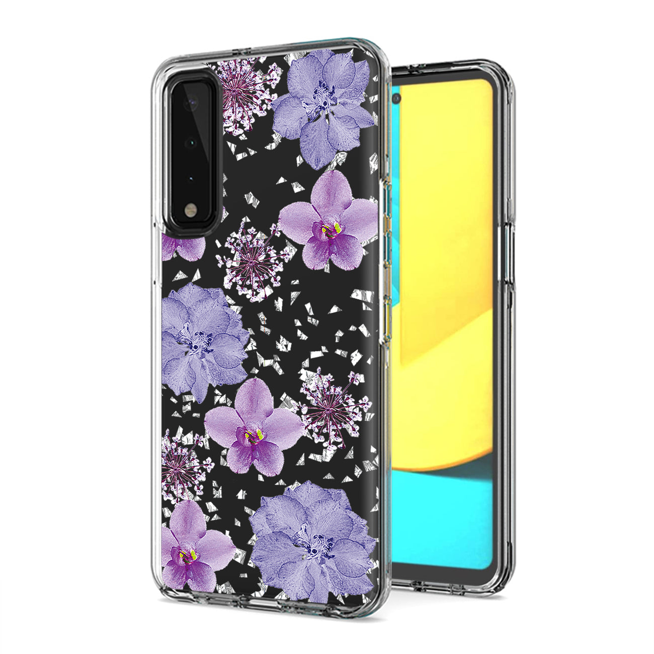Pressed dried flower Design Phone case for LG Stylo7 5G in Purple
