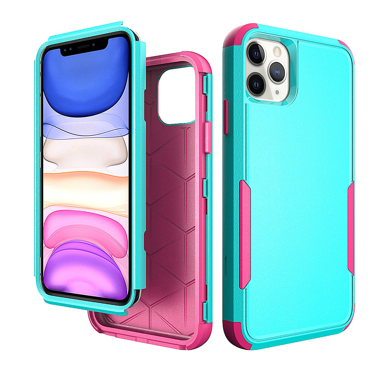 3in1 Hybrid Heavy Duty Defender Rugged Armor Case For iPhone 11 Pro in Green