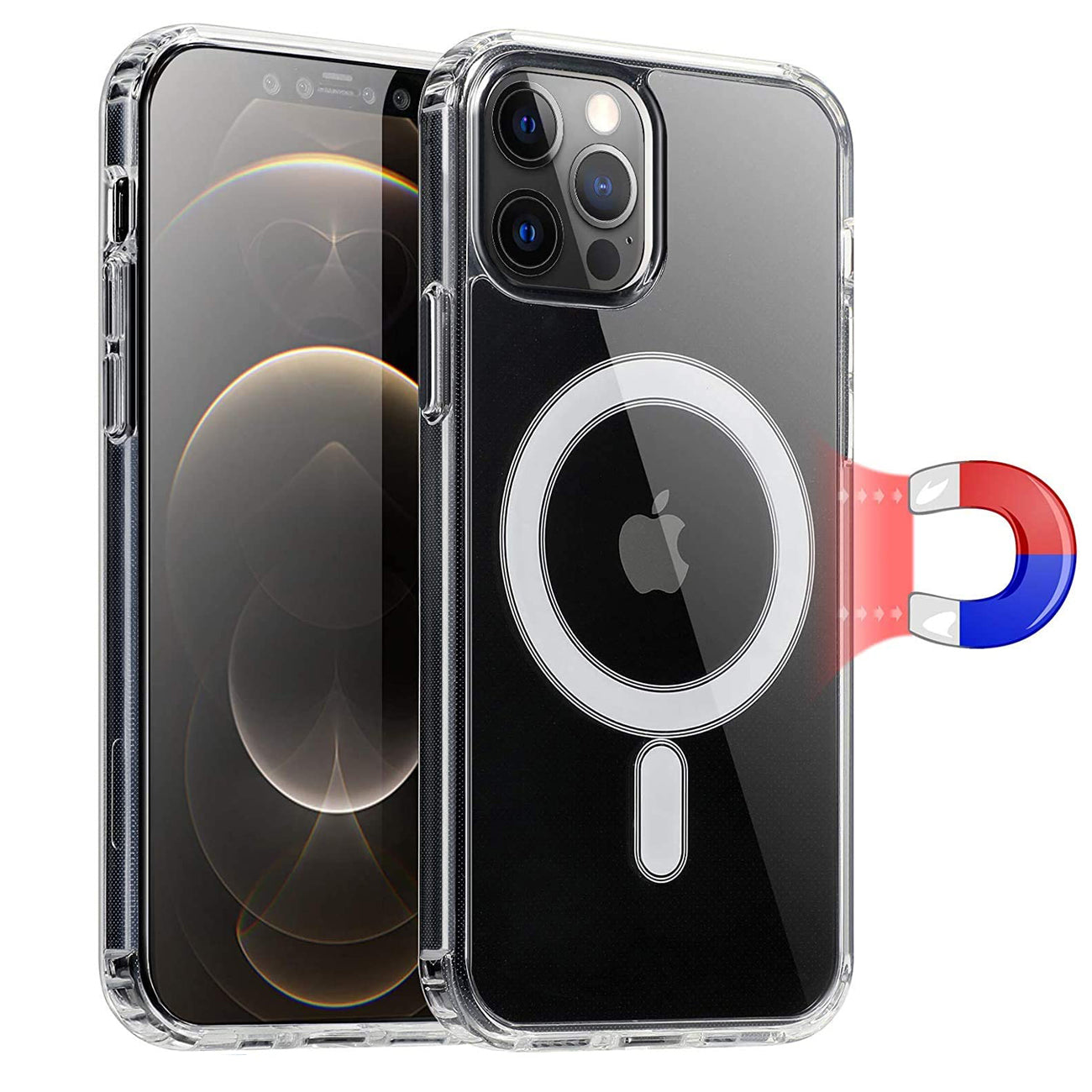 Magnetic Wireless Charging TPU Bumper Case For iPhone 11 in Clear