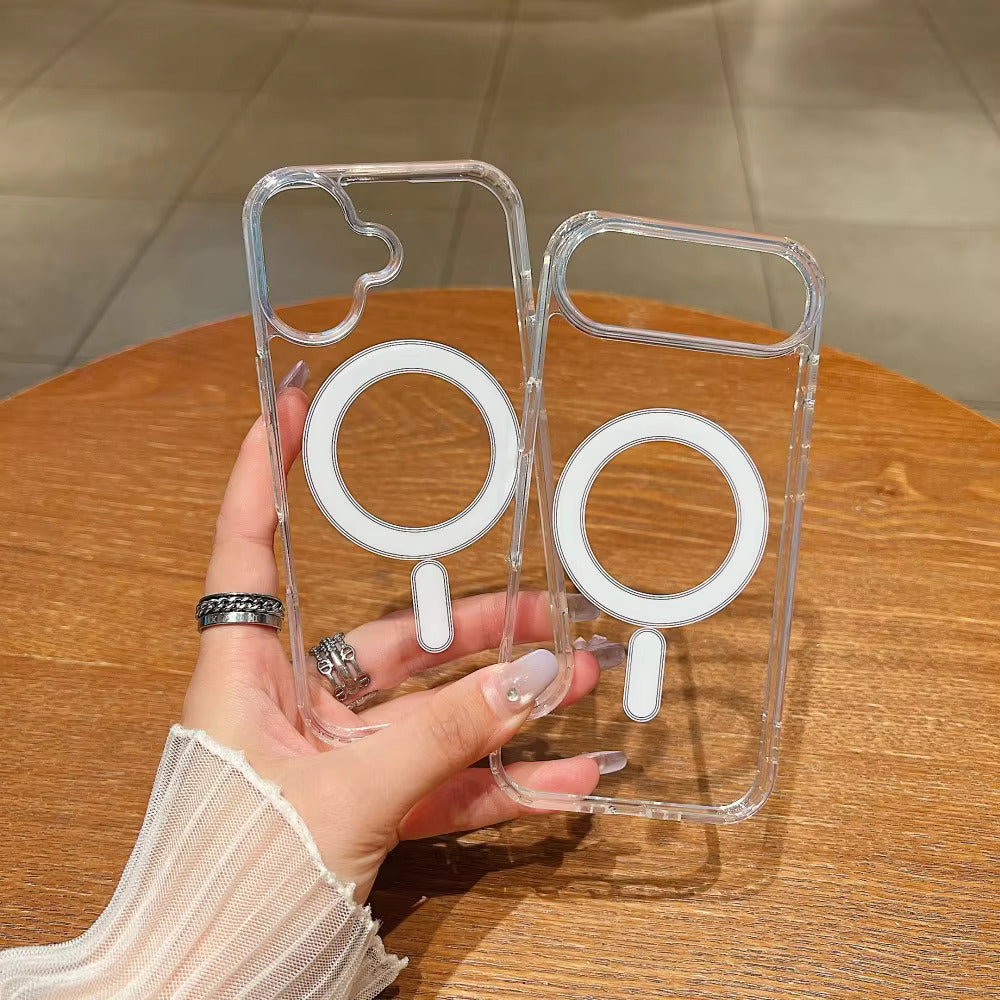 Magnetic Wireless Charging TPU Bumper Case For iPhone 17 in Clear – view 3