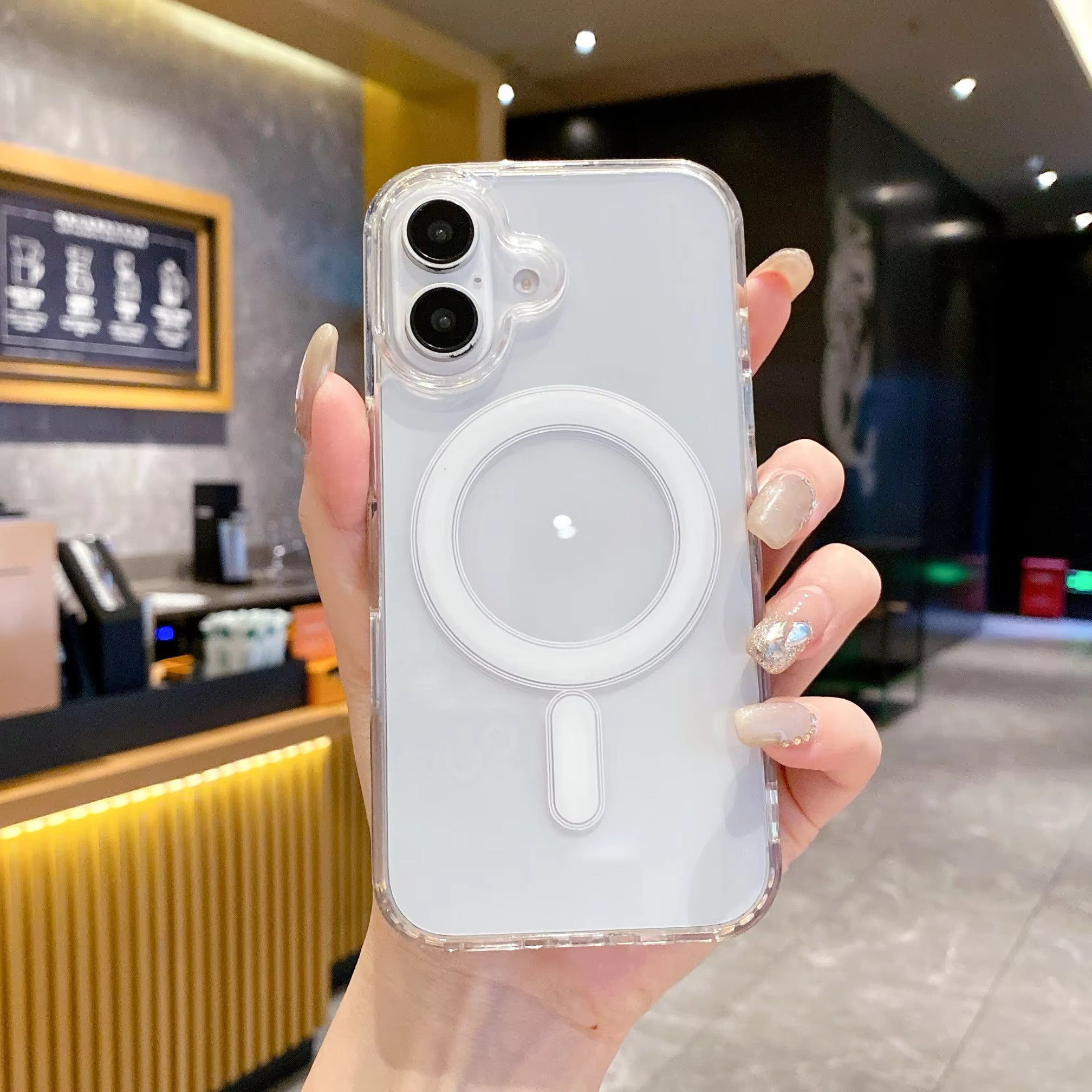 Magnetic Wireless Charging TPU Bumper Case For iPhone 17 Pro / iPhone 18 Pro in Clear – view 4