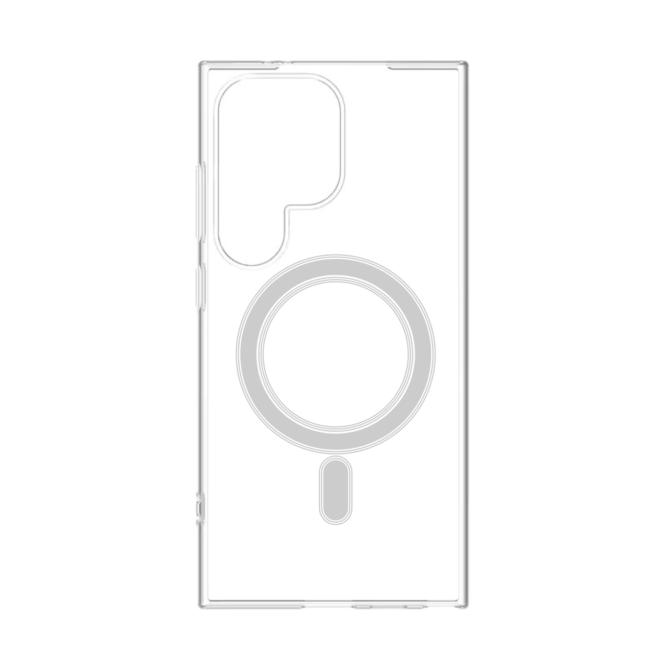 Reiko Magnetic Wireless Charging TPU Bumper Case for Samsung S24 Ultra in Clear